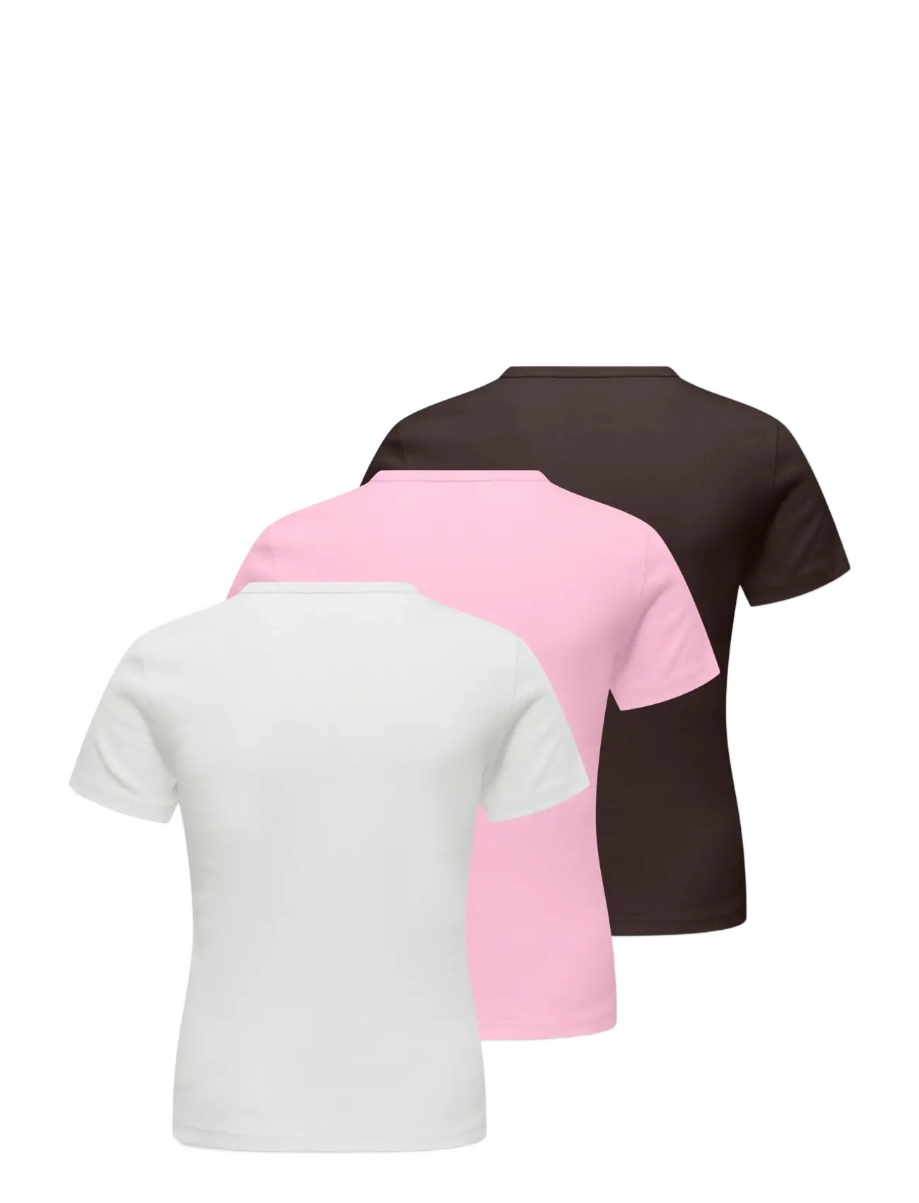 Kids Only - KOGLUCKY S/S O NECK TOP JRS 3-PACK - pink lady - 1