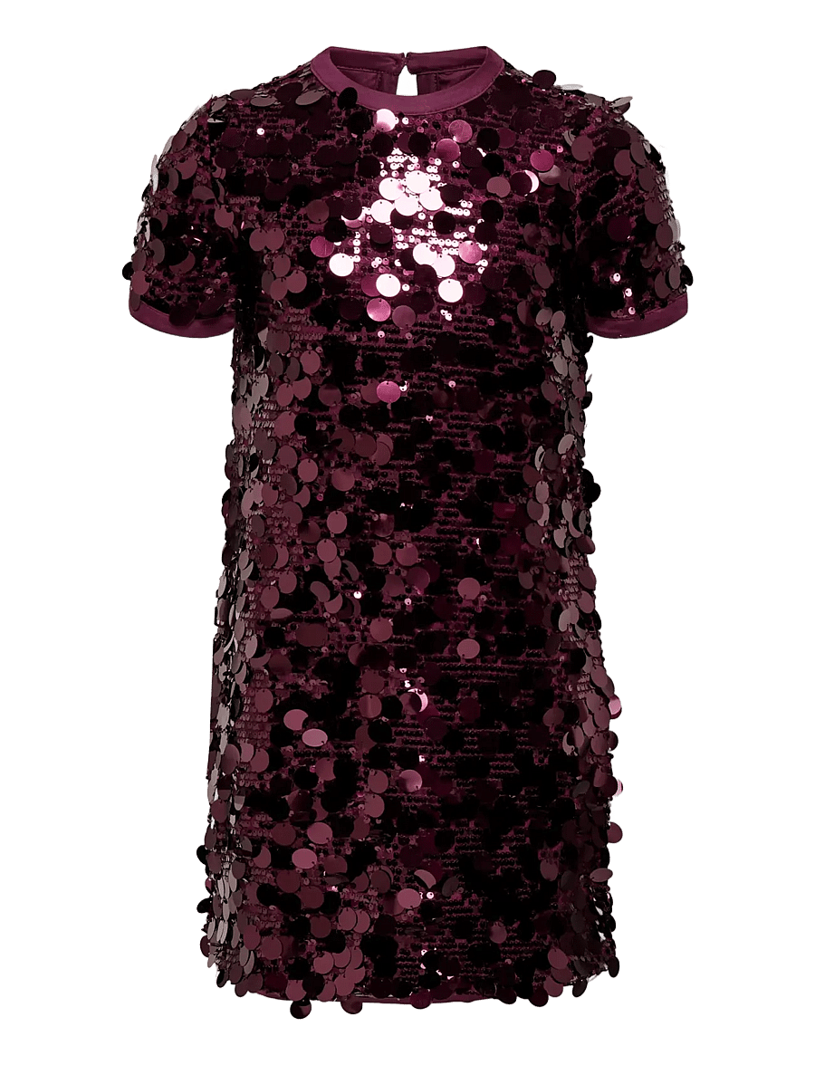Kids Only - KOGJADEL SS SEQUINS DRESS WVN - festkjoler - winetasting - 0