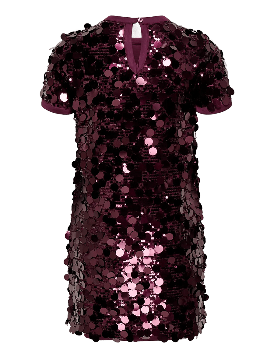 Kids Only - KOGJADEL SS SEQUINS DRESS WVN - festkjoler - winetasting - 1