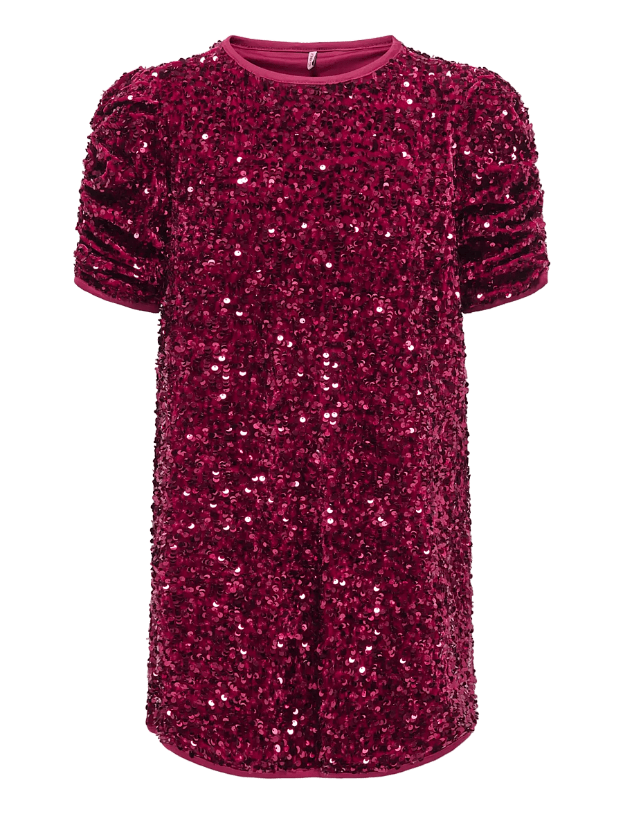 Kids Only - KOGCONFIDENCE SS RUCHING DRESS JRS - rumba red - 0