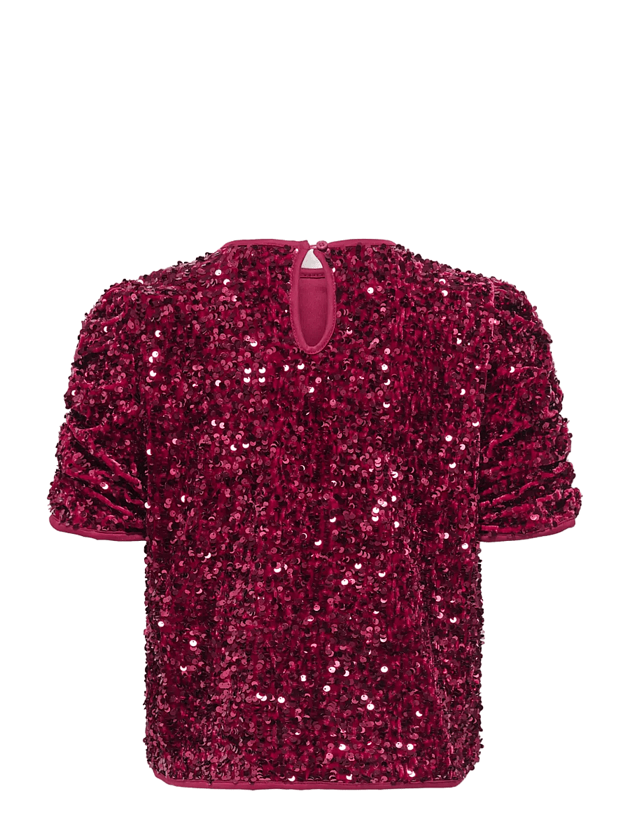 Kids Only - KOGCONFIDENCE SS ROUCHING TOP JRS - bluser & tunikaer - rumba red - 1