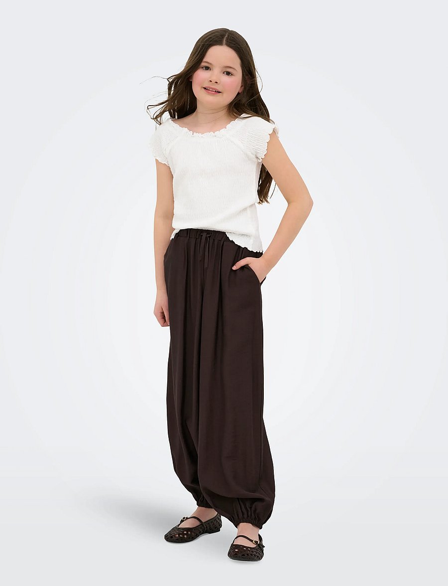 Kids Only - KOGVASIA BALLOON PANTS EX WVN - byxor - chocolate torte - 4