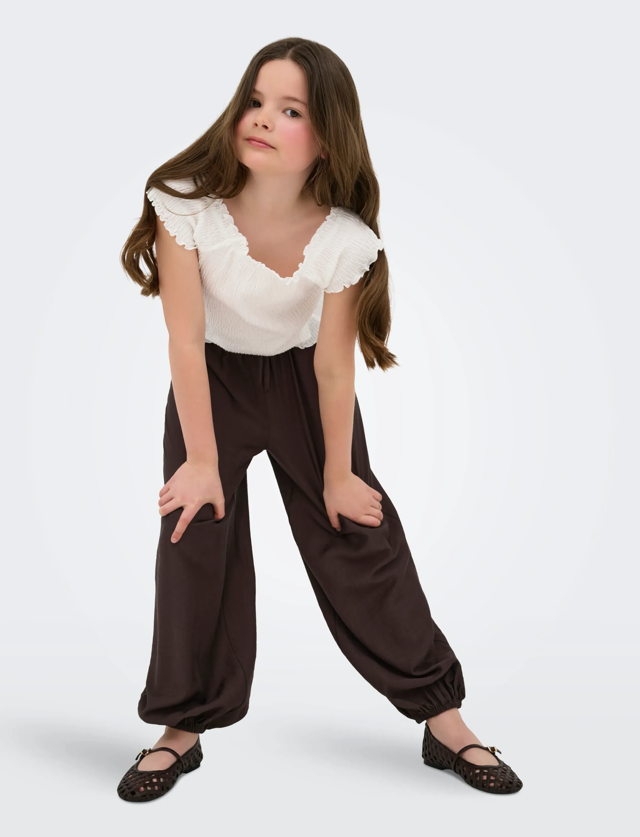 Kids Only - KOGVASIA BALLOON PANTS EX WVN - bukser - chocolate torte - 5