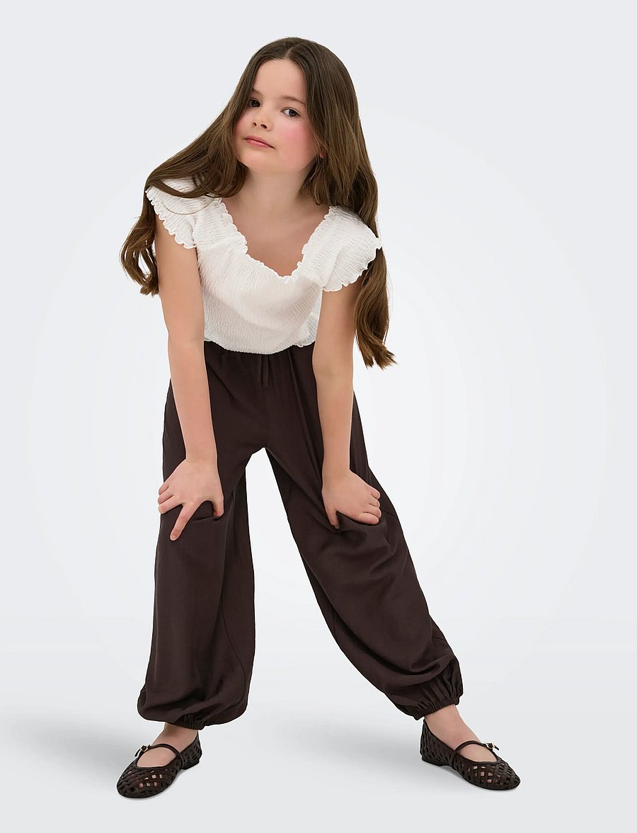 Kids Only - KOGVASIA BALLOON PANTS EX WVN - byxor - chocolate torte - 5