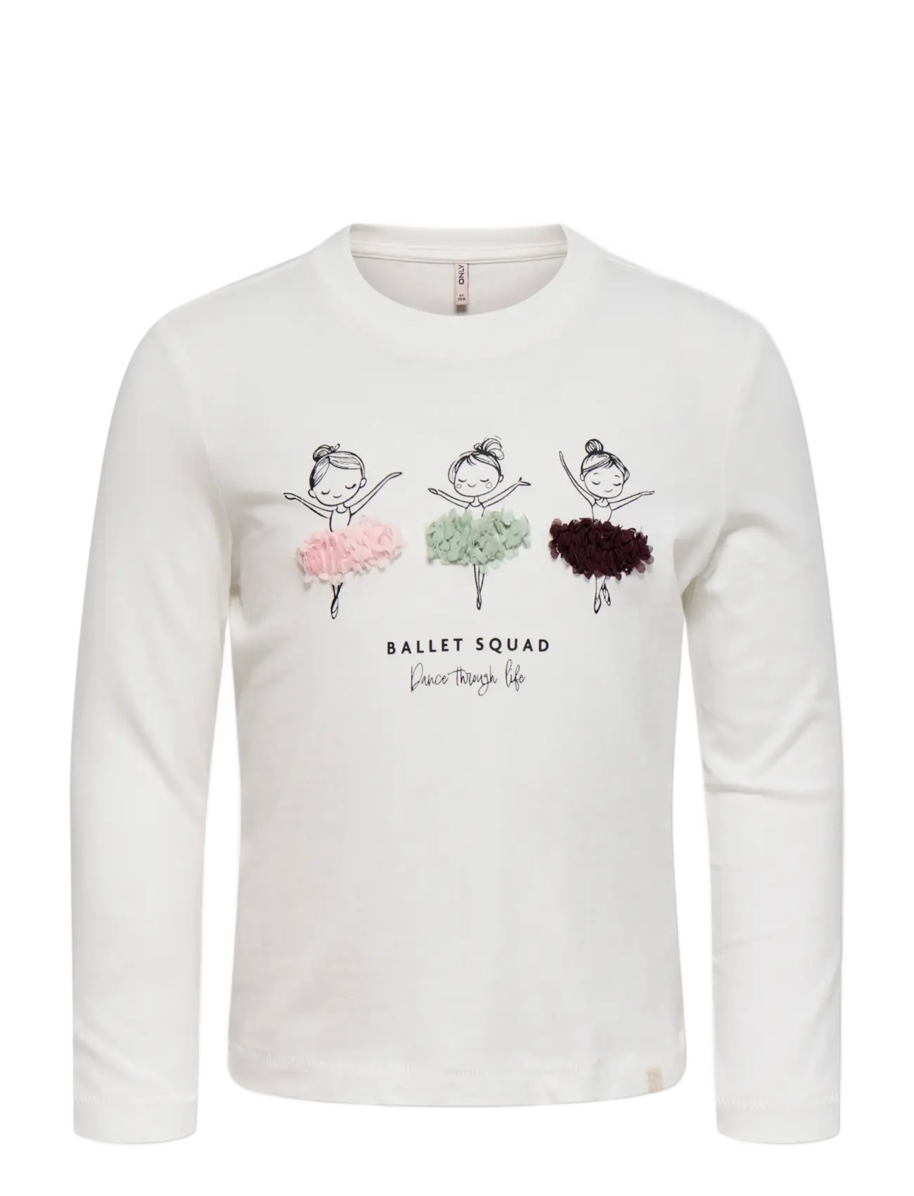 Kids Only KMGFLEUR LS REG TEE JRS - Kleidung - CLOUD DANCER / cream