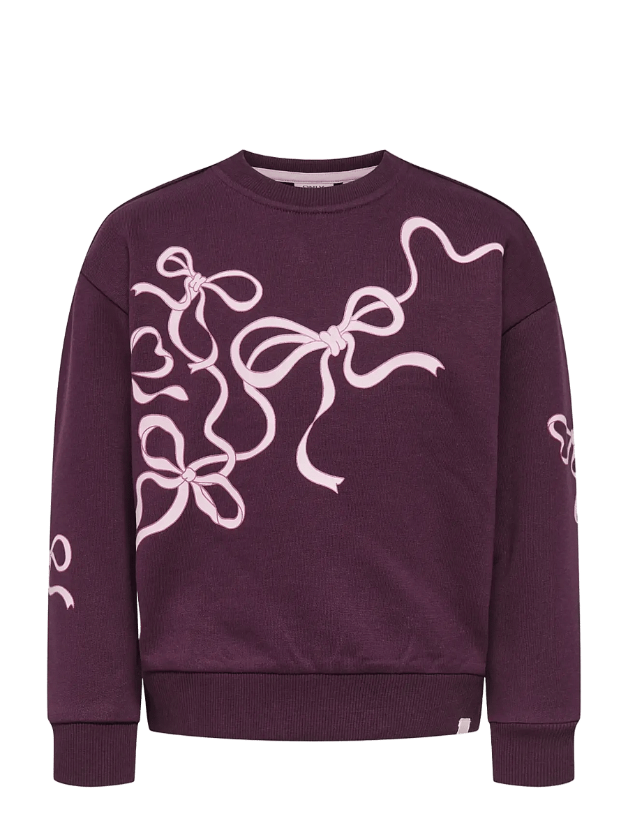Kids Only - KMGMILAN LS RLX O-NECK BRU SWT - sweatshirts - winetasting - 0
