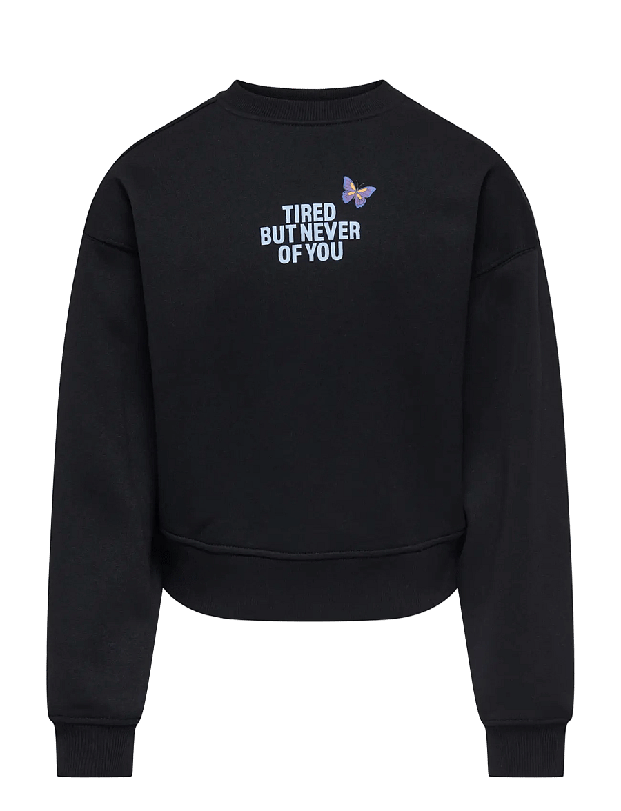 Kids Only - KOGHIMA L/S O-NECK PRINT SWT - sweatshirts - black - 0