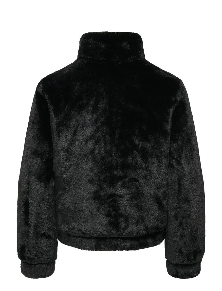 Kids Only - KOGWANJA FAUX FUR JACKET OTW - faux fur - black - 1