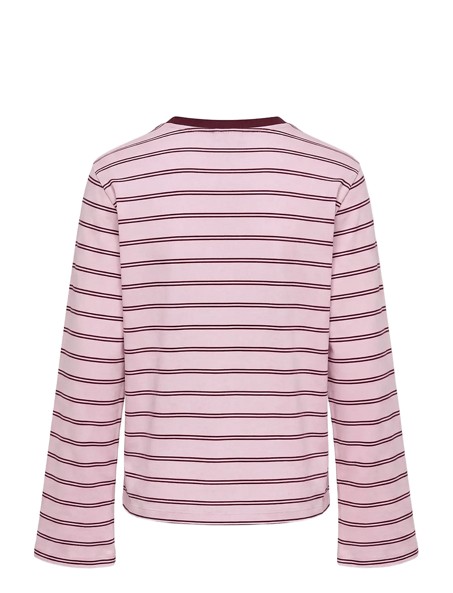 Kids Only - KOGLISA STRIPE L/S TOP JRS - pink lady - 1