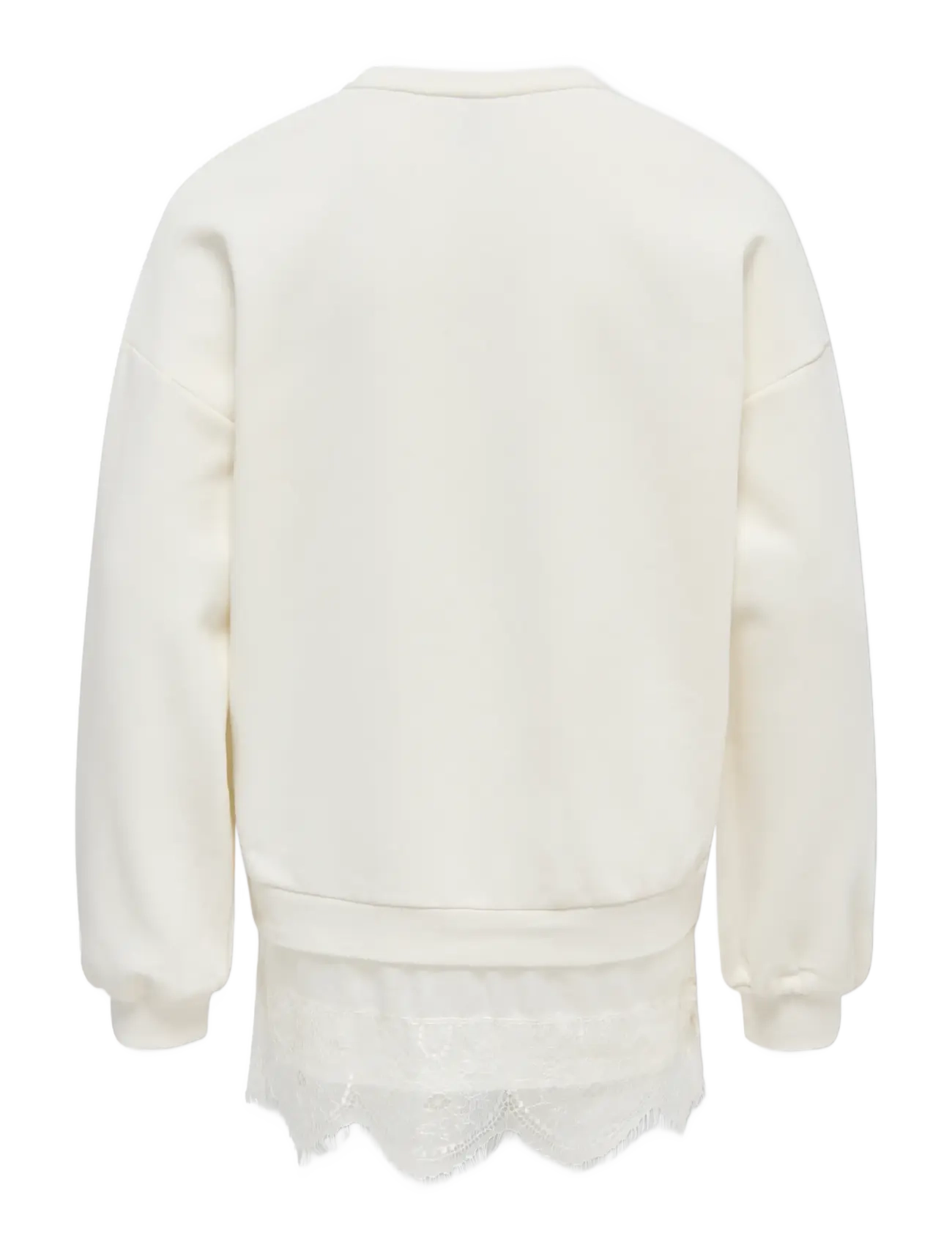 Kids Only - KOGSWANNA LS CREW SATEEN LACE BRU EX SWT - tofu - 1
