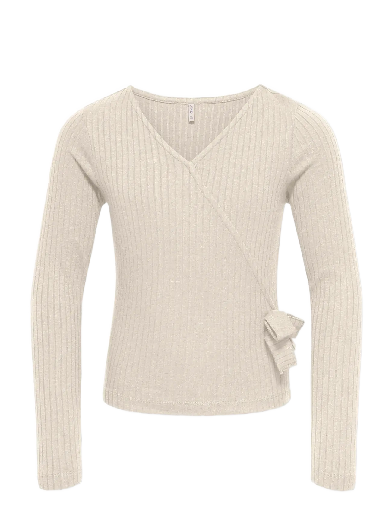 Kids Only KOGFRANSISKA SCHOOL WRAP TOP EX JRS - T-shirts - BIRCH / beige