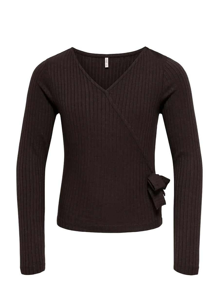 Kids Only - KOGFRANSISKA SCHOOL WRAP TOP EX JRS - chicory coffee - 0