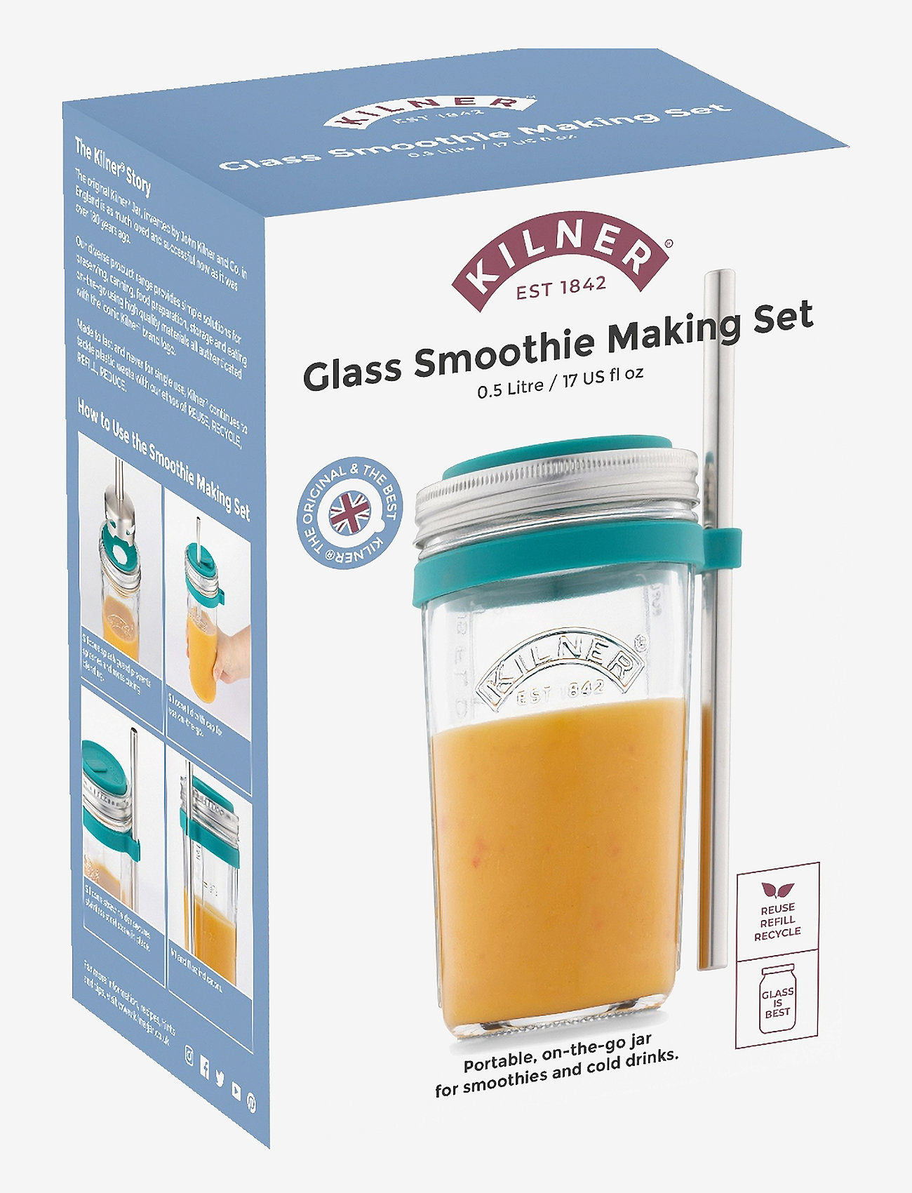 Kilner - Smoothie making set - clear - silver - green - 1