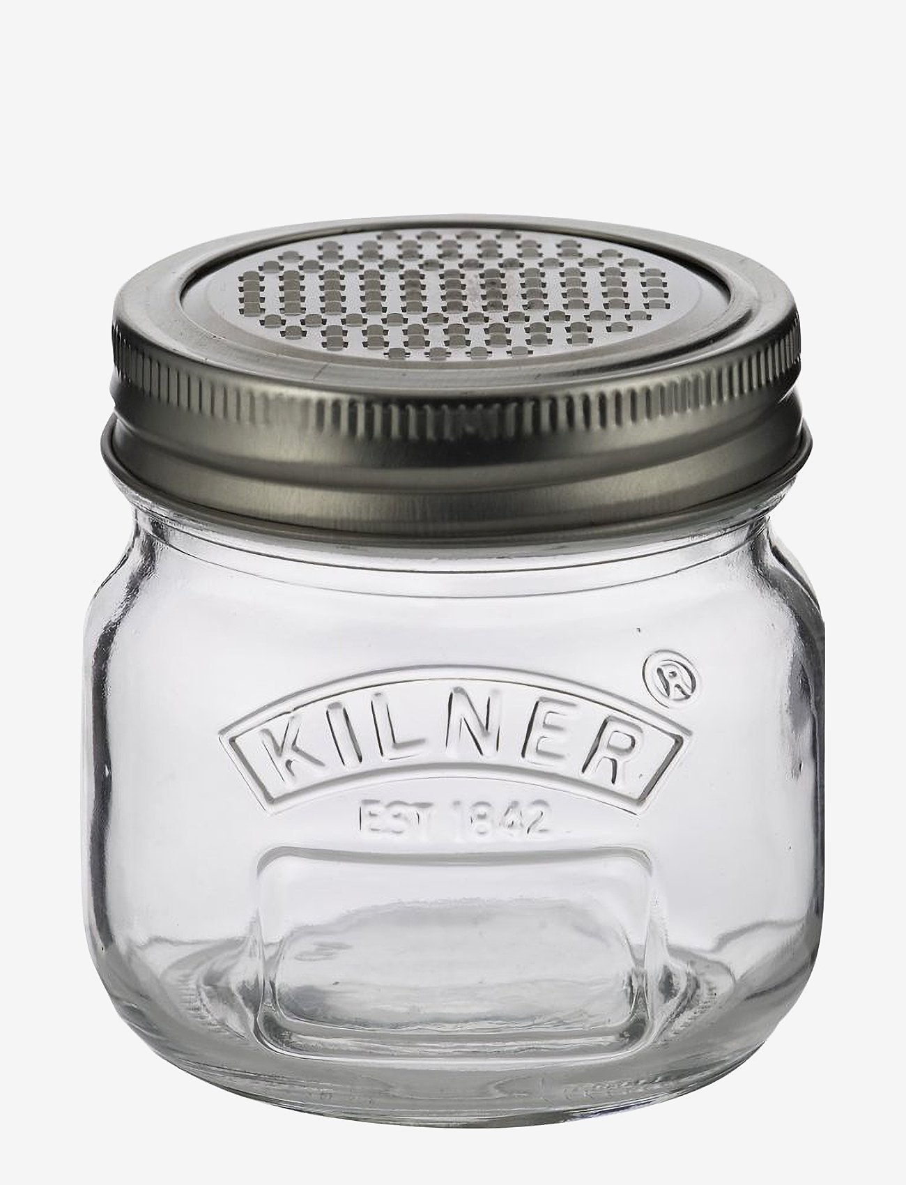 Kilner - Storage Jar & Fine Grater Lid - osta hinna alusel - silver - clear - 0