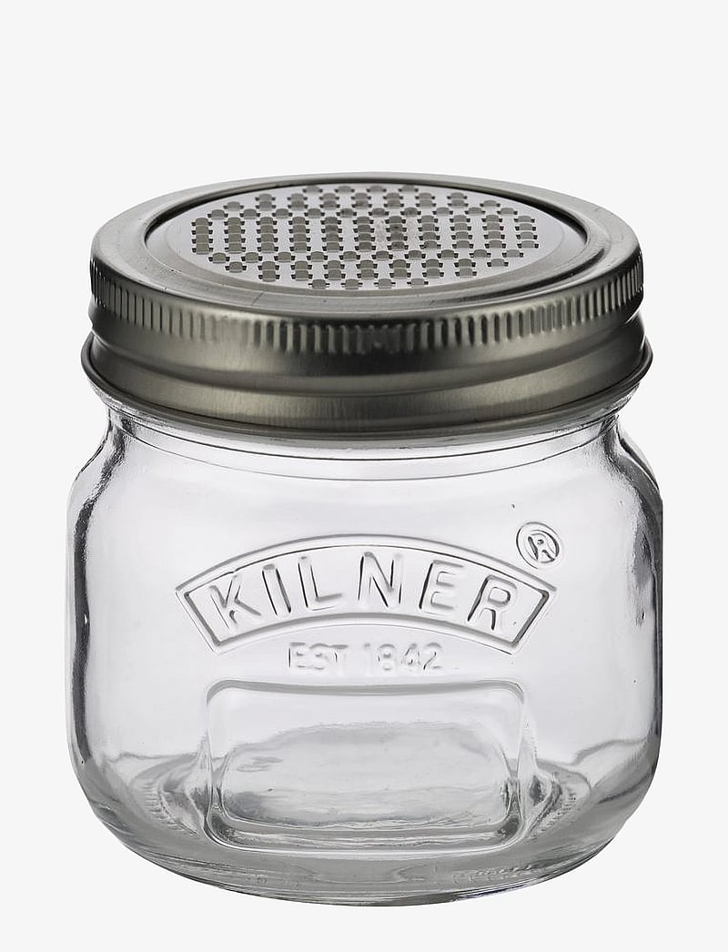 Kilner - Storage Jar & Fine Grater Lid - osta hinna alusel - silver - clear - 0
