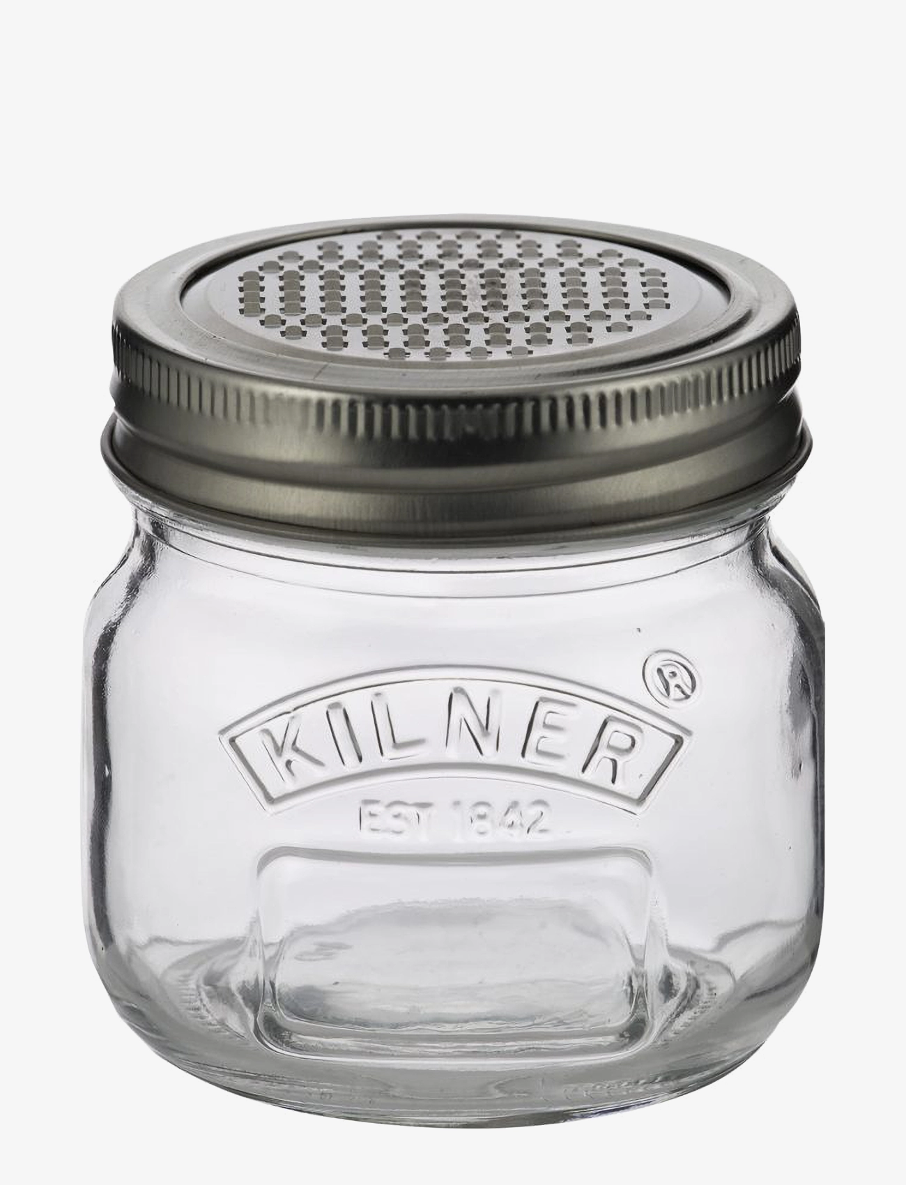 Kilner Storage Jar & Fine Grater Lid - Kilner - SILVER - CLEAR / clear