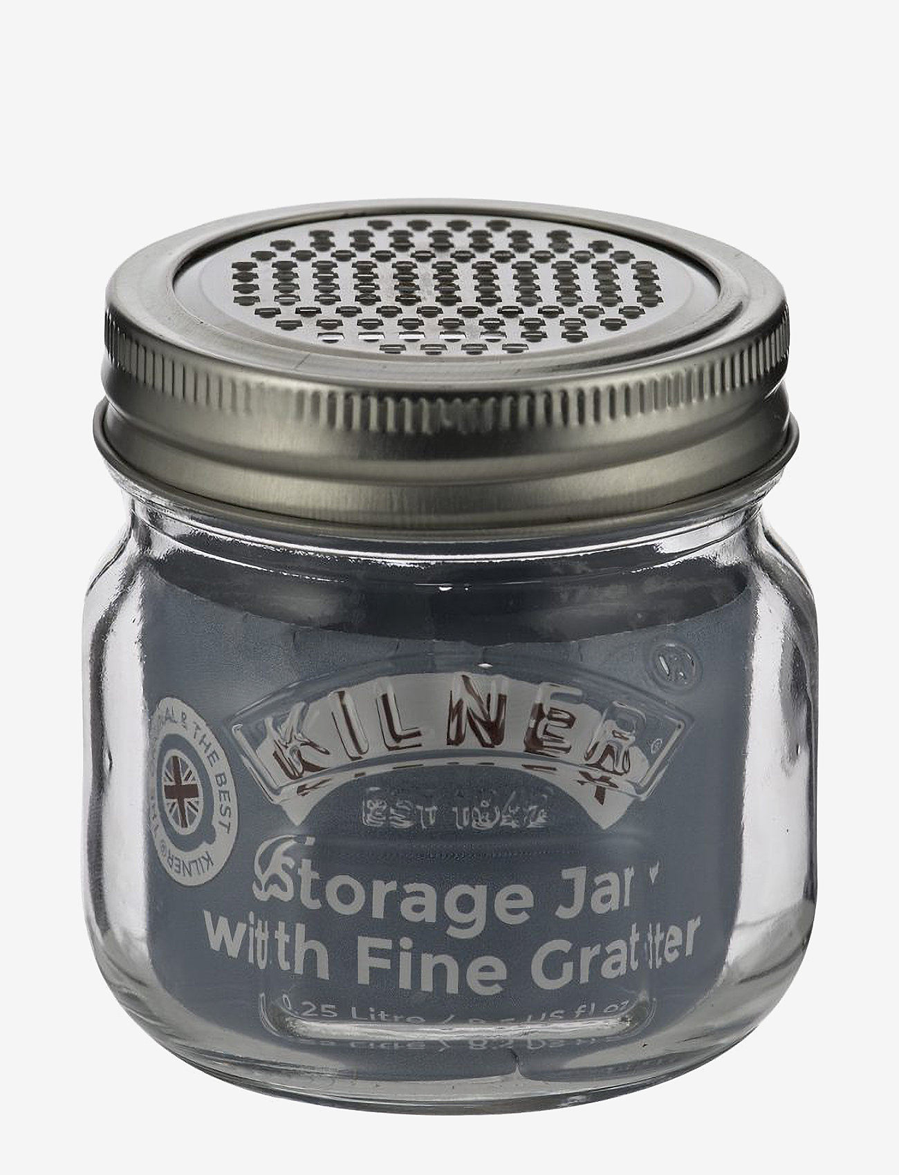 Kilner - Storage Jar & Fine Grater Lid - osta hinna alusel - silver - clear - 1