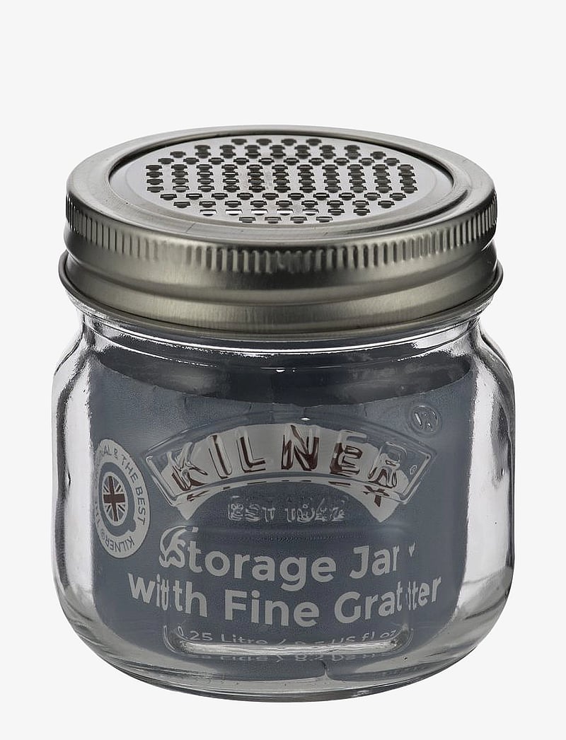 Kilner - Storage Jar & Fine Grater Lid - osta hinna alusel - silver - clear - 1