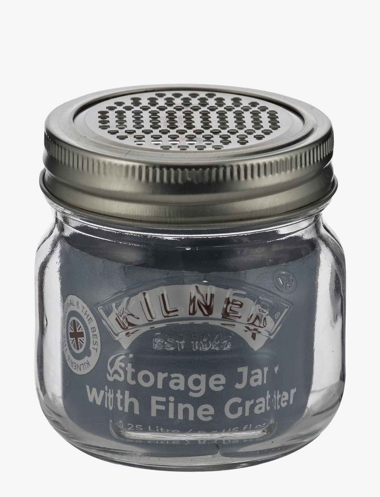 Kilner - Storage Jar & Fine Grater Lid - raastimet - silver - clear - 2