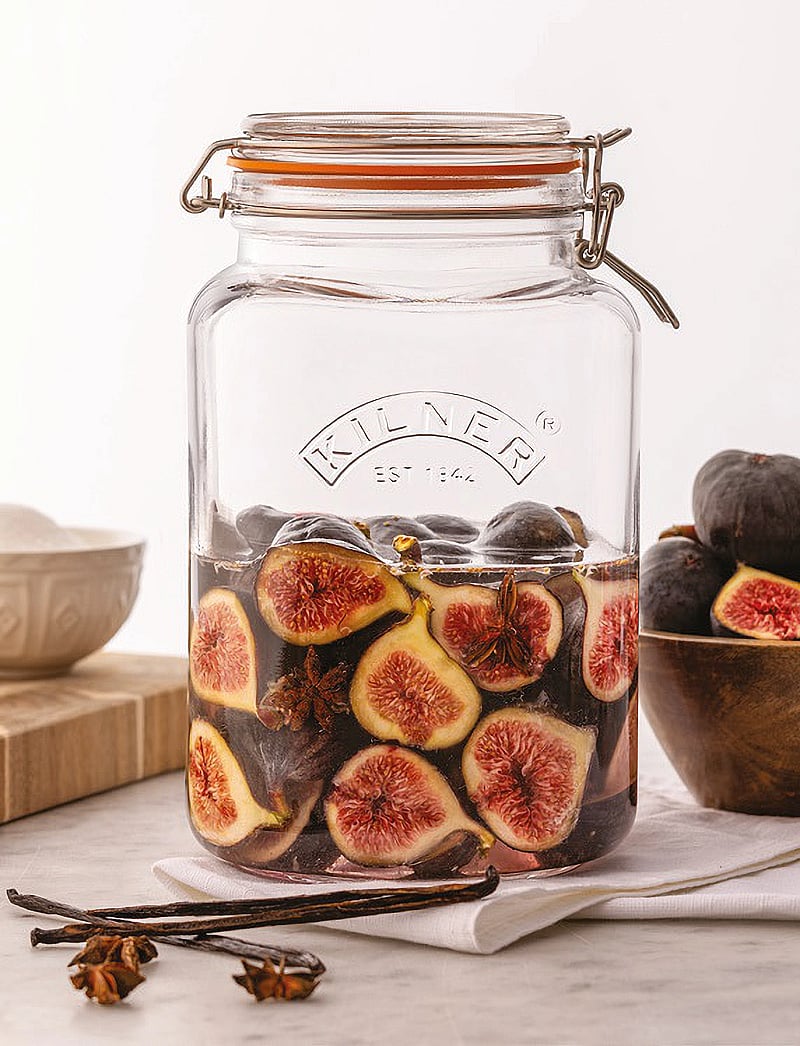 Kilner - Preserve jar clip top square - die niedrigsten preise - clear - silver - 2