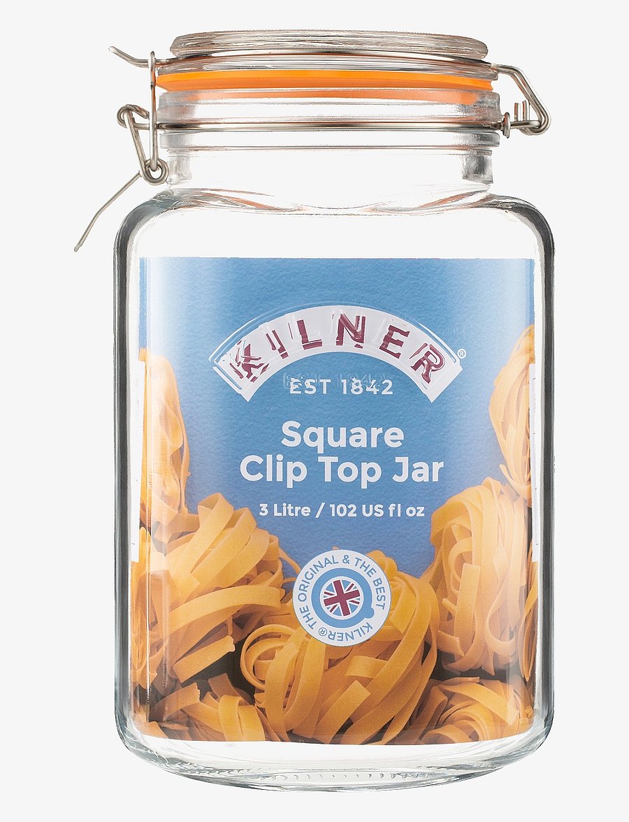 Kilner - Preserve jar clip top square - madalaimad hinnad - clear - silver - 1