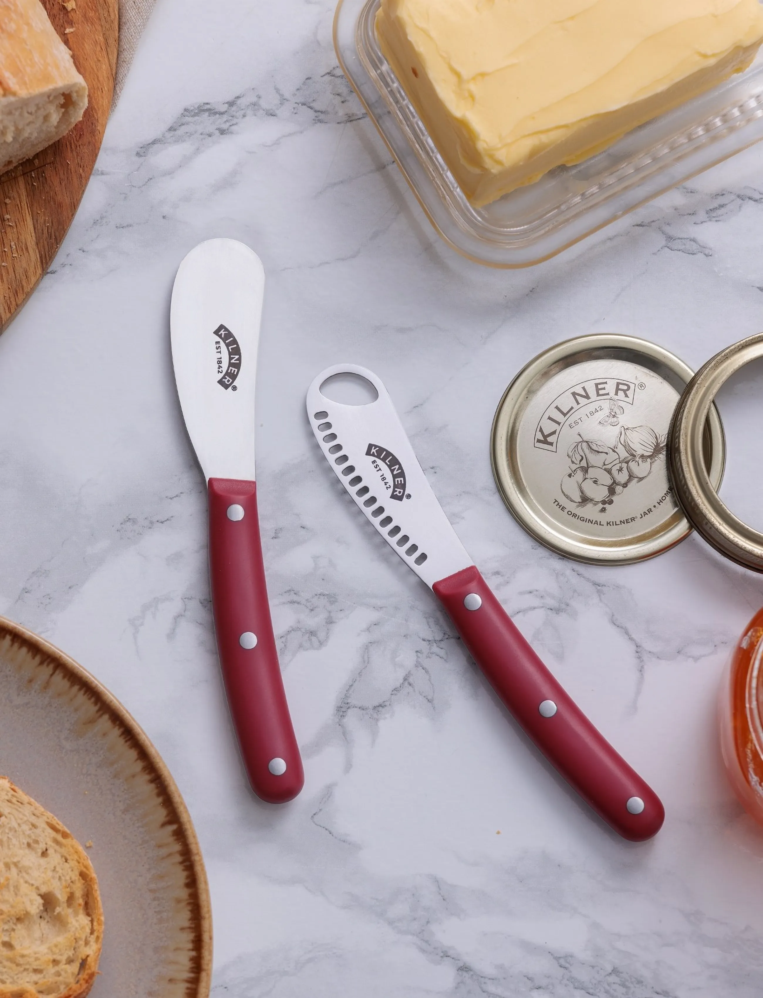 Kilner - Butter knife SET KILNER® - red/stainless - 0