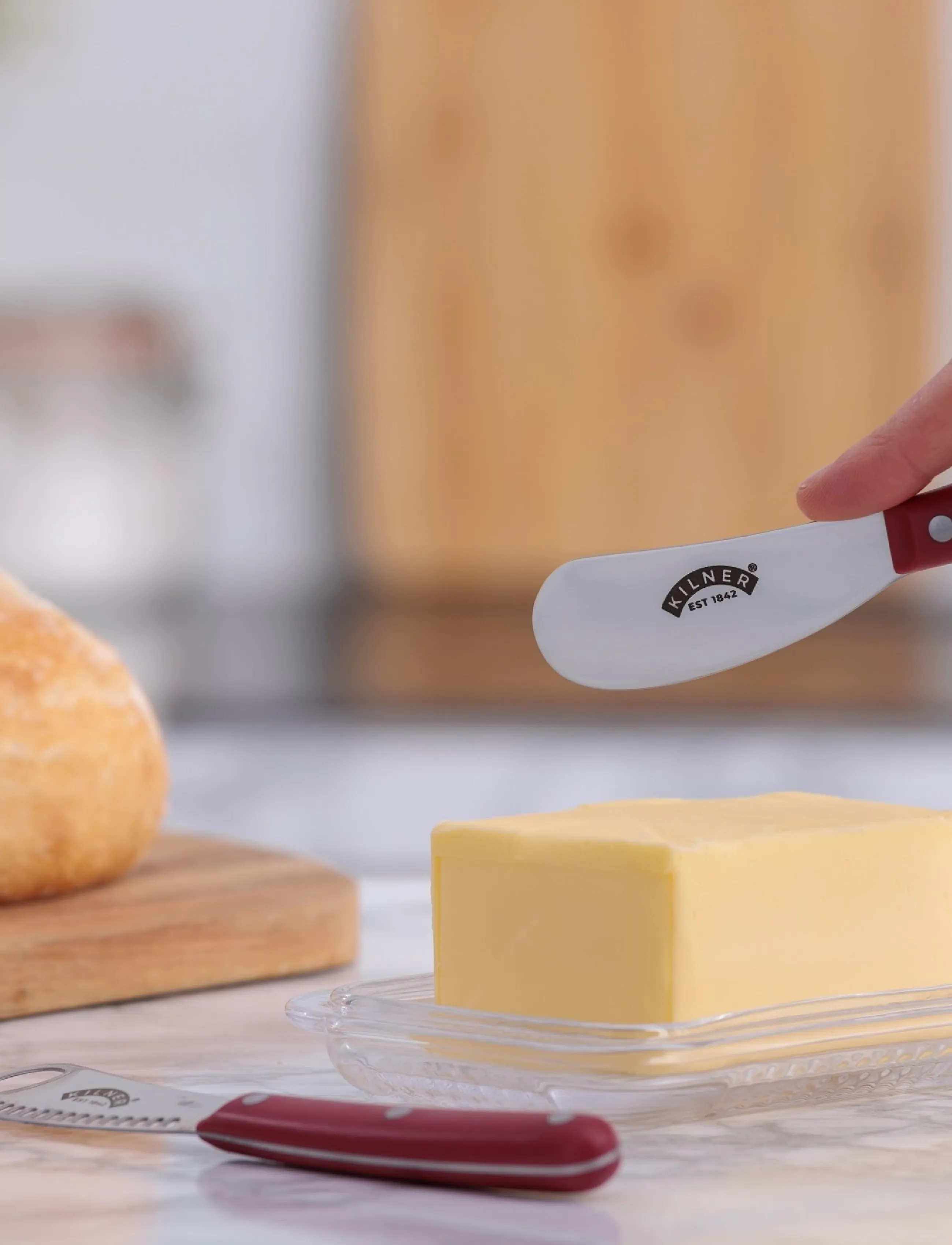 Kilner - Butter knife SET KILNER® - red/stainless - 2