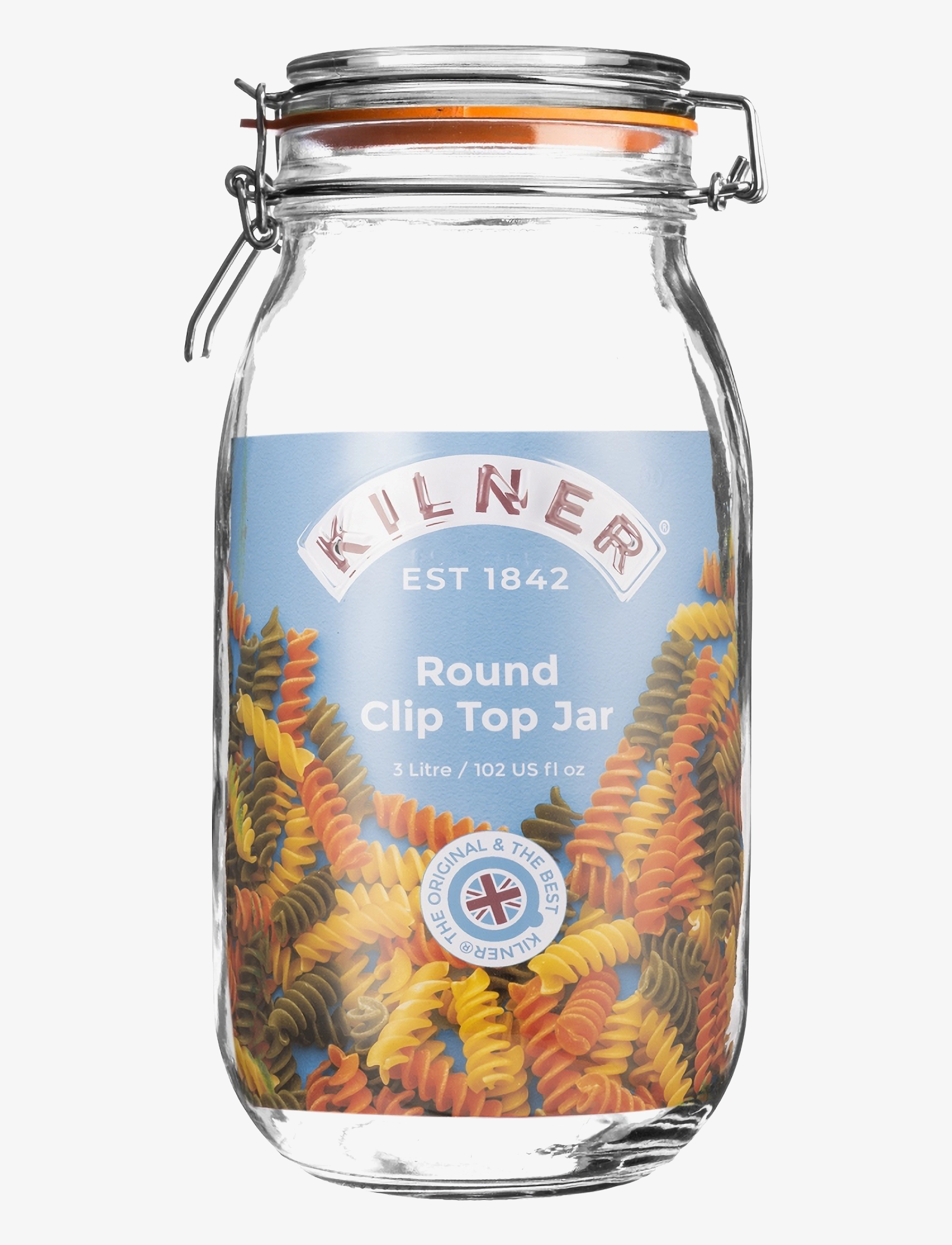 Kilner - Round Clip Top jar - køkkenkrukker - clear - silver - 2