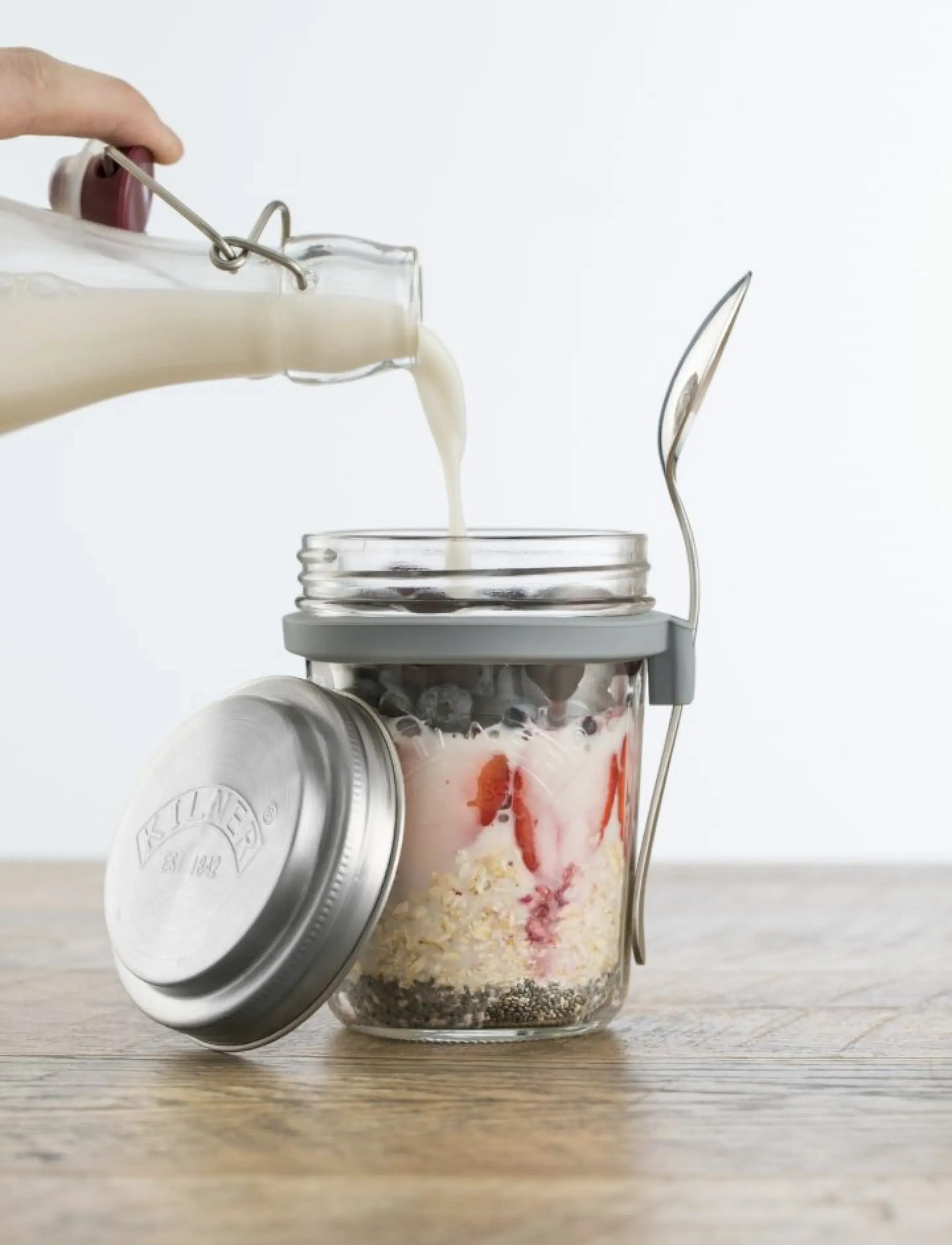 Kilner Frukostset Kilner , 14X11X20 cm 0.35L, Grey, Køkkenopbevaring > Snack- Og Madtilbehør, Unisex