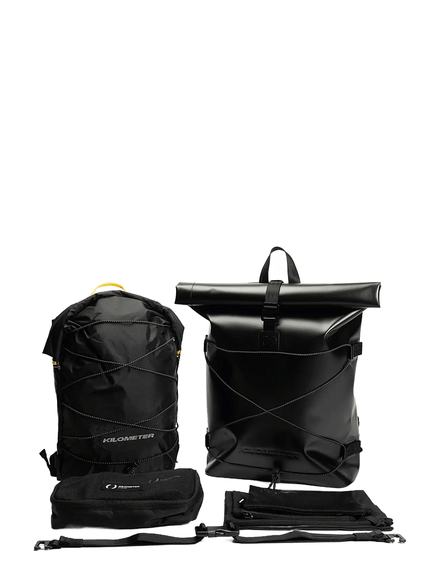 KILOMETER STUDIOS - BOOZT EXCLUSIVE TRAVEL BUNDLE - sportryggsäckar - black - 0