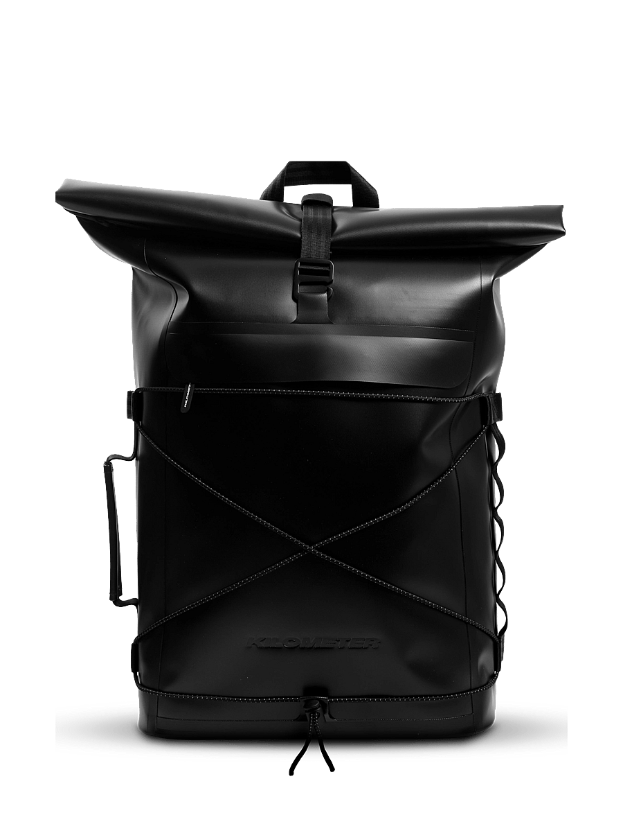 KILOMETER STUDIOS - Pannier rolltop (incl 2 carabiners) - sportsrygsække - black - 1