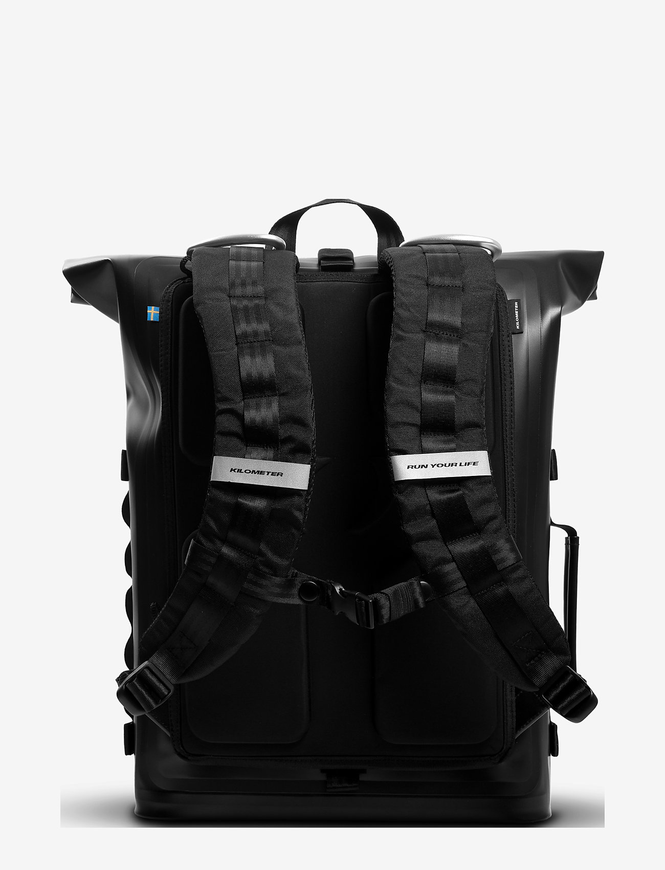 KILOMETER STUDIOS - Pannier rolltop (incl 2 carabiners) - sportstasker - black - 2