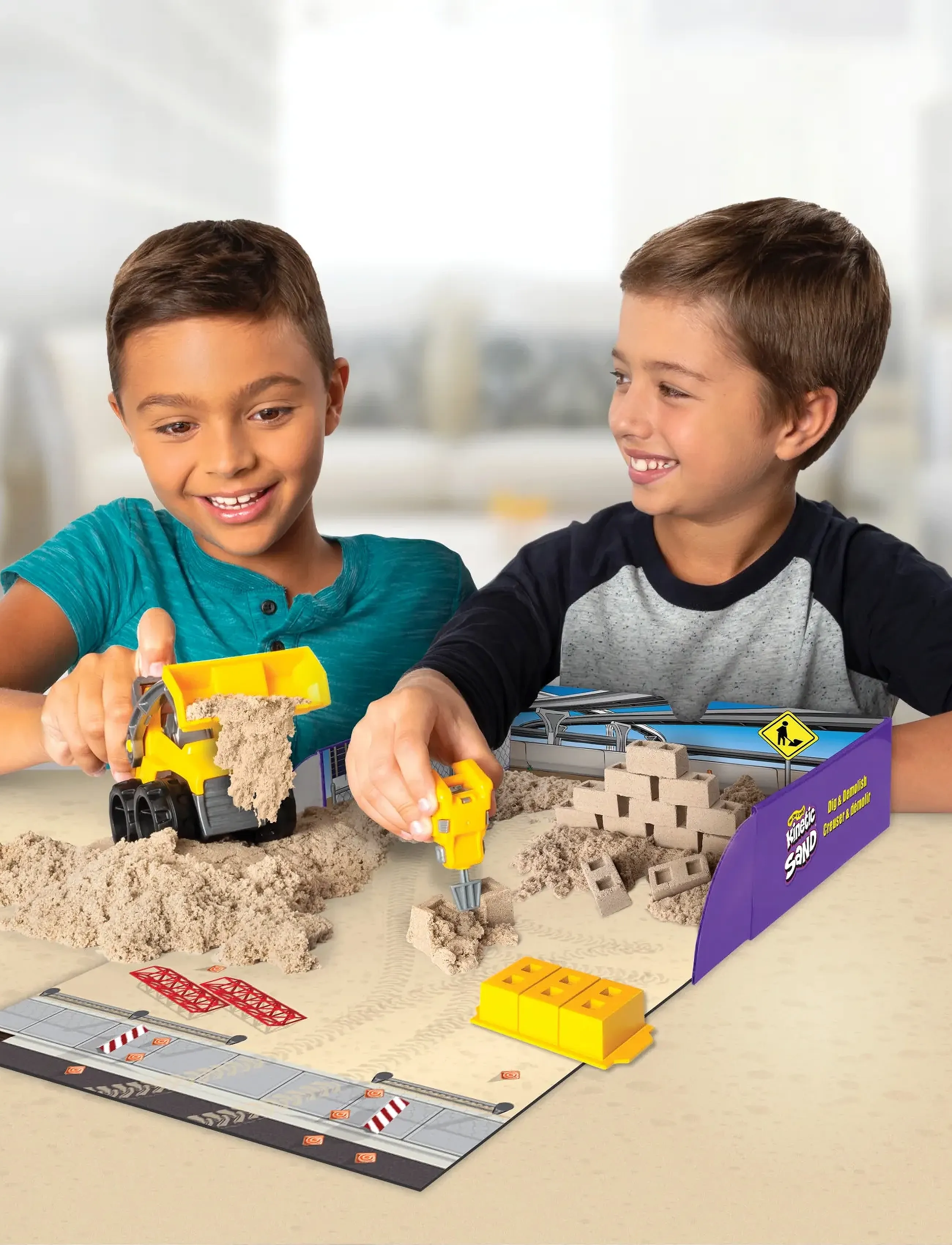 Kinetic Sand Kinetic Sand Dig & Demolish Set, One Size, Multi/patterned, Outdoor Legetøj > Sand Legetøj, Børn