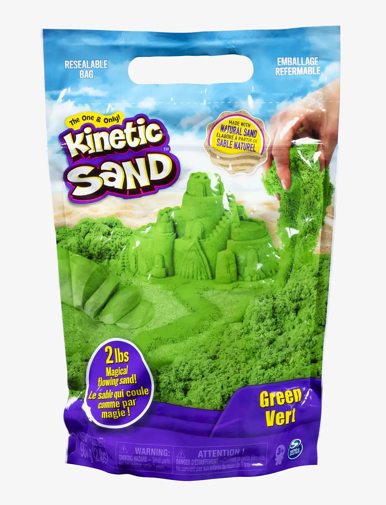 Kinetic Sand - Kinetic Sand Colour Bag Green - modellervoks - muti - 0