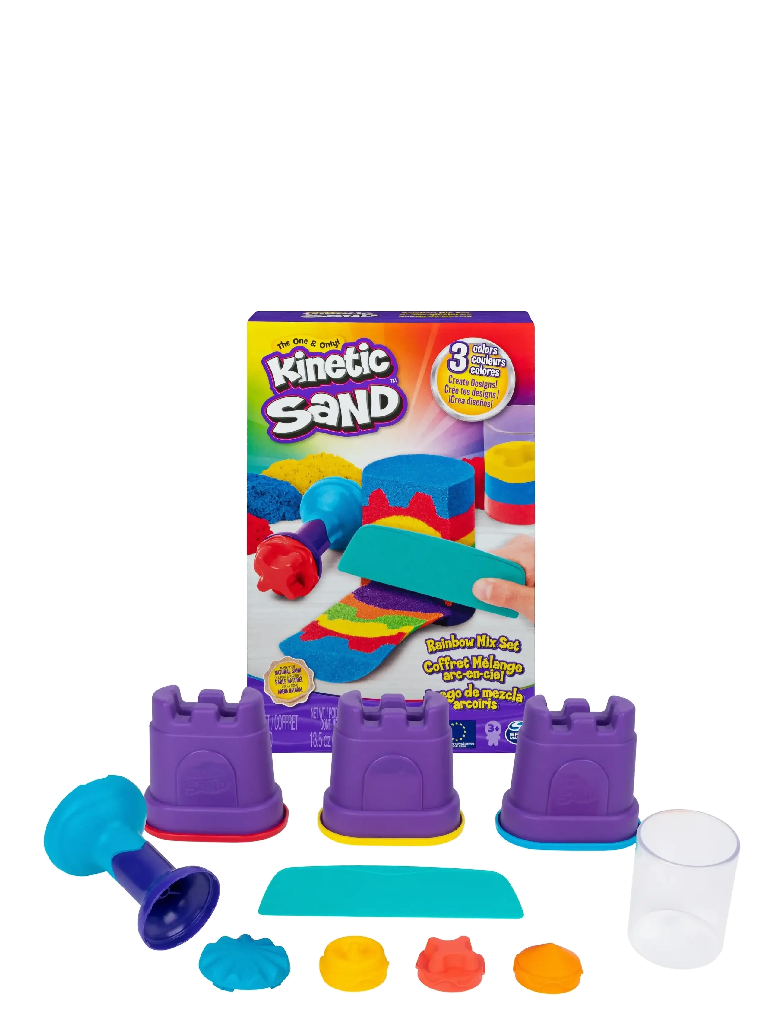 Kinetic Sand Rainbow Mix Set, Børn, Classic Puslespil, Multi/mønstret, Str: ONE SIZE