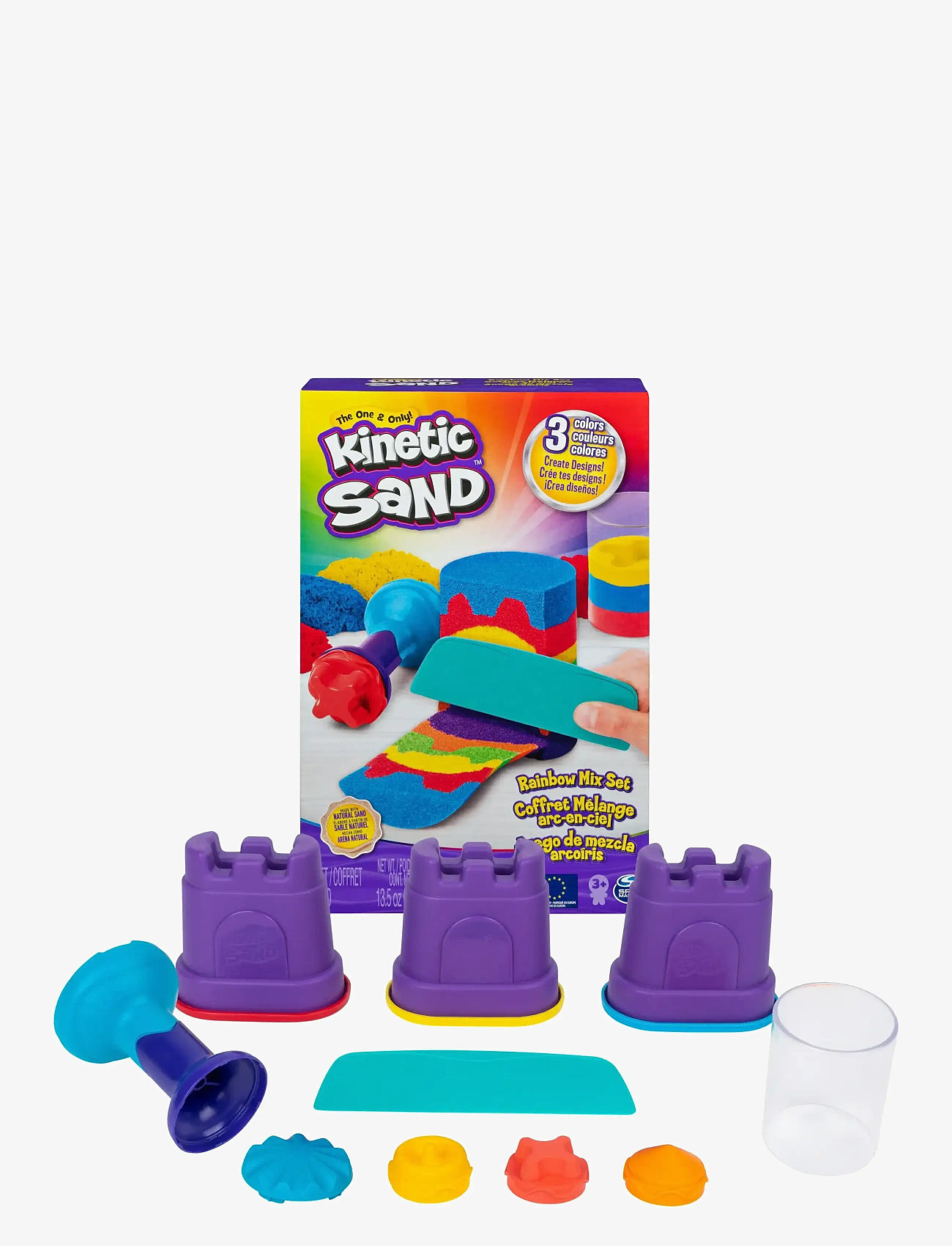 Kinetic Sand - Kinetic Sand Rainbow Mix Set - modellervoks - multi - 1