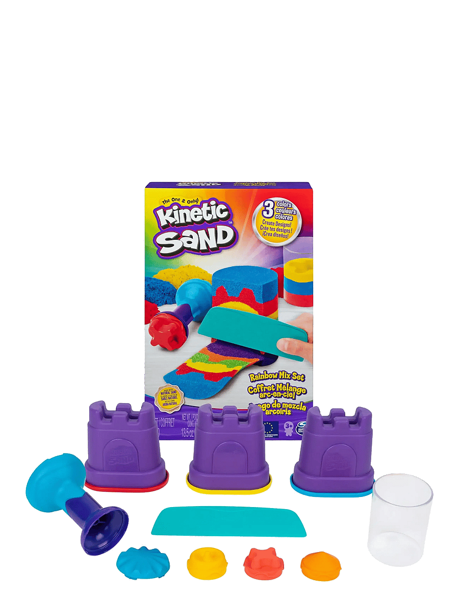 Kinetic Sand - Kinetic Sand Rainbow Mix Set - leir - multi - 1
