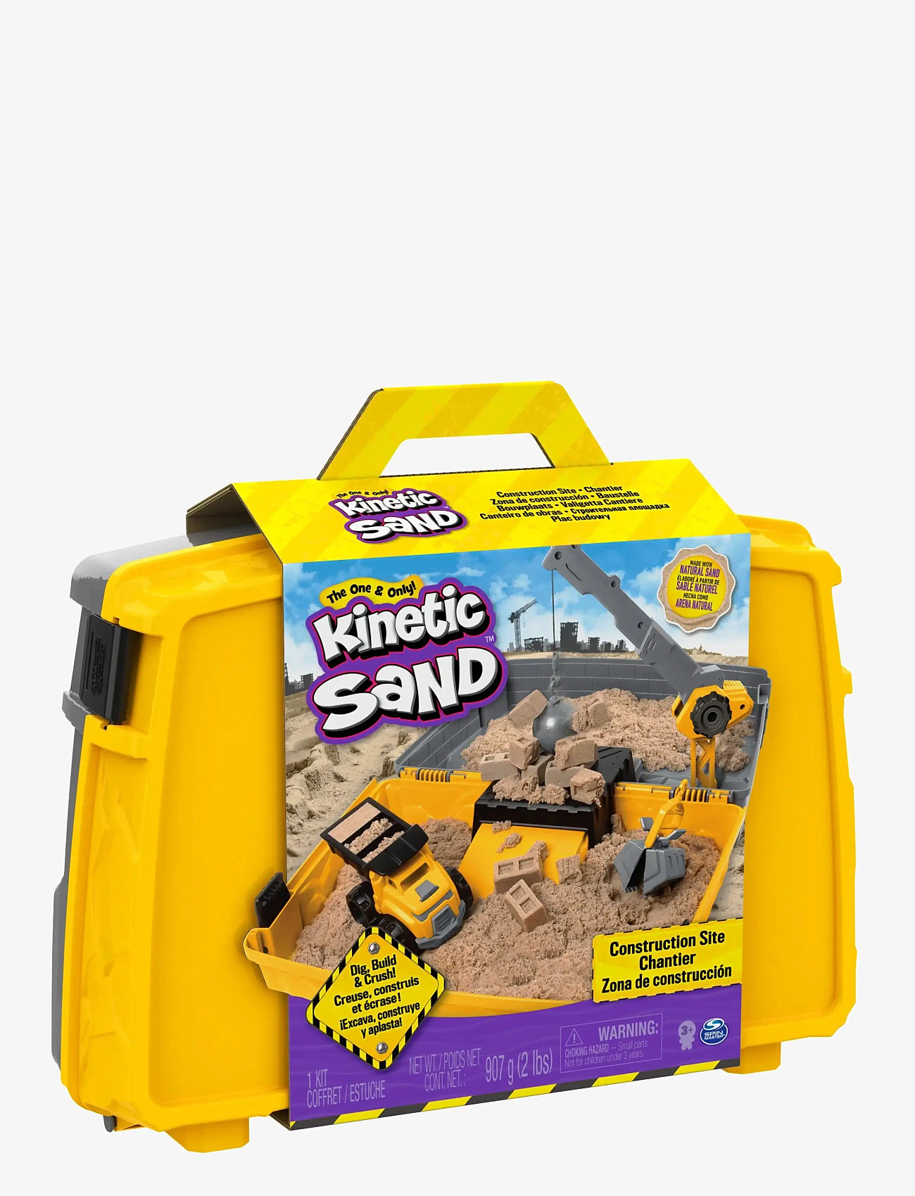 Kinetic Sand - Kinetic Sand Construction Folding Sandbox - leklera - muti - 2