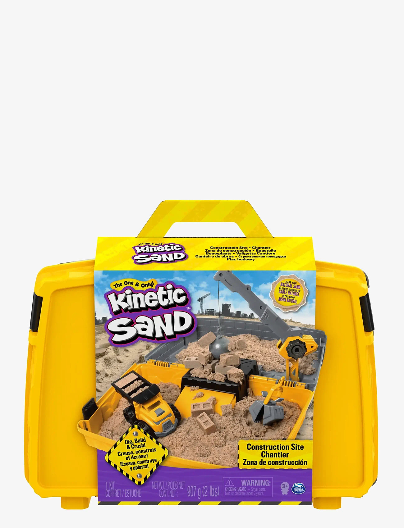 Kinetic Sand - Kinetic Sand Construction Folding Sandbox - leklera - muti - 3