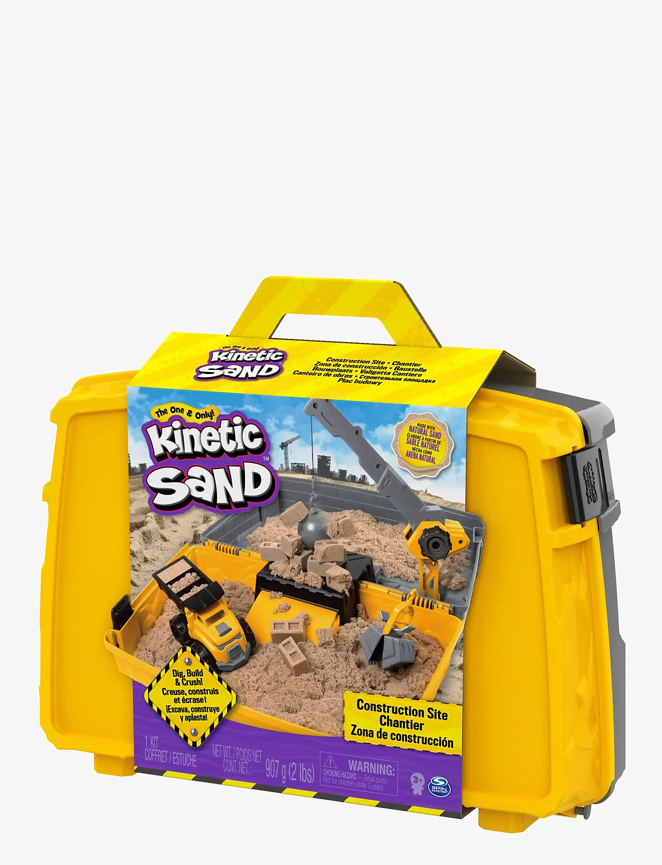 Kinetic Sand - Kinetic Sand Construction Folding Sandbox - leklera - muti - 4