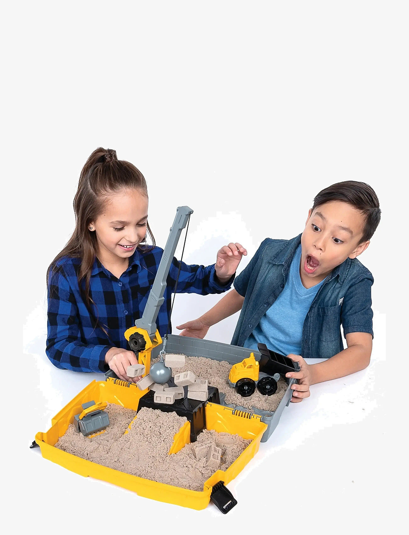 Kinetic Sand - Kinetic Sand Construction Folding Sandbox - leklera - muti - 5