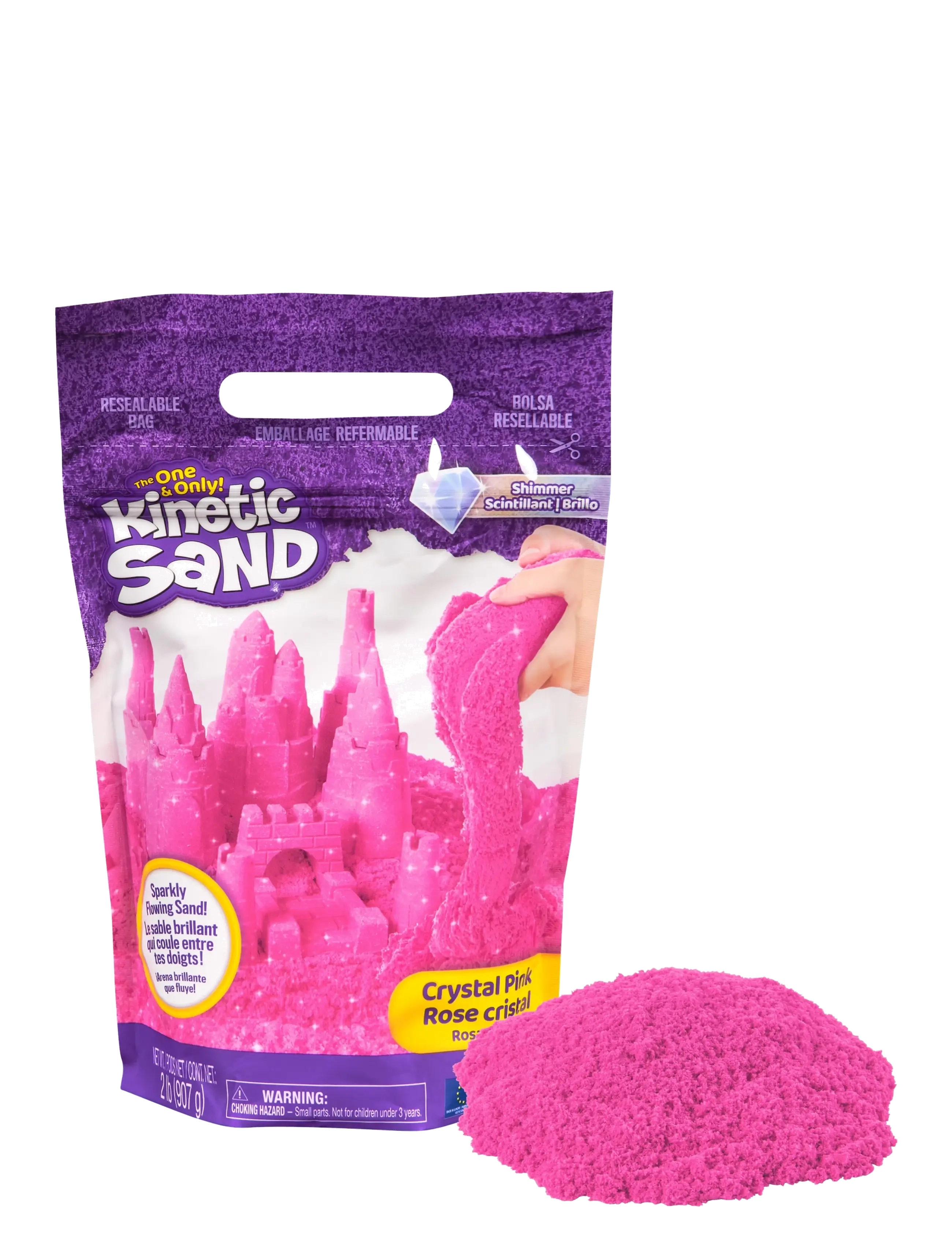 Kinetic Sand Kinetic Sand Glitter Sand Pink - Modellervoks - MULTI / pink/rose