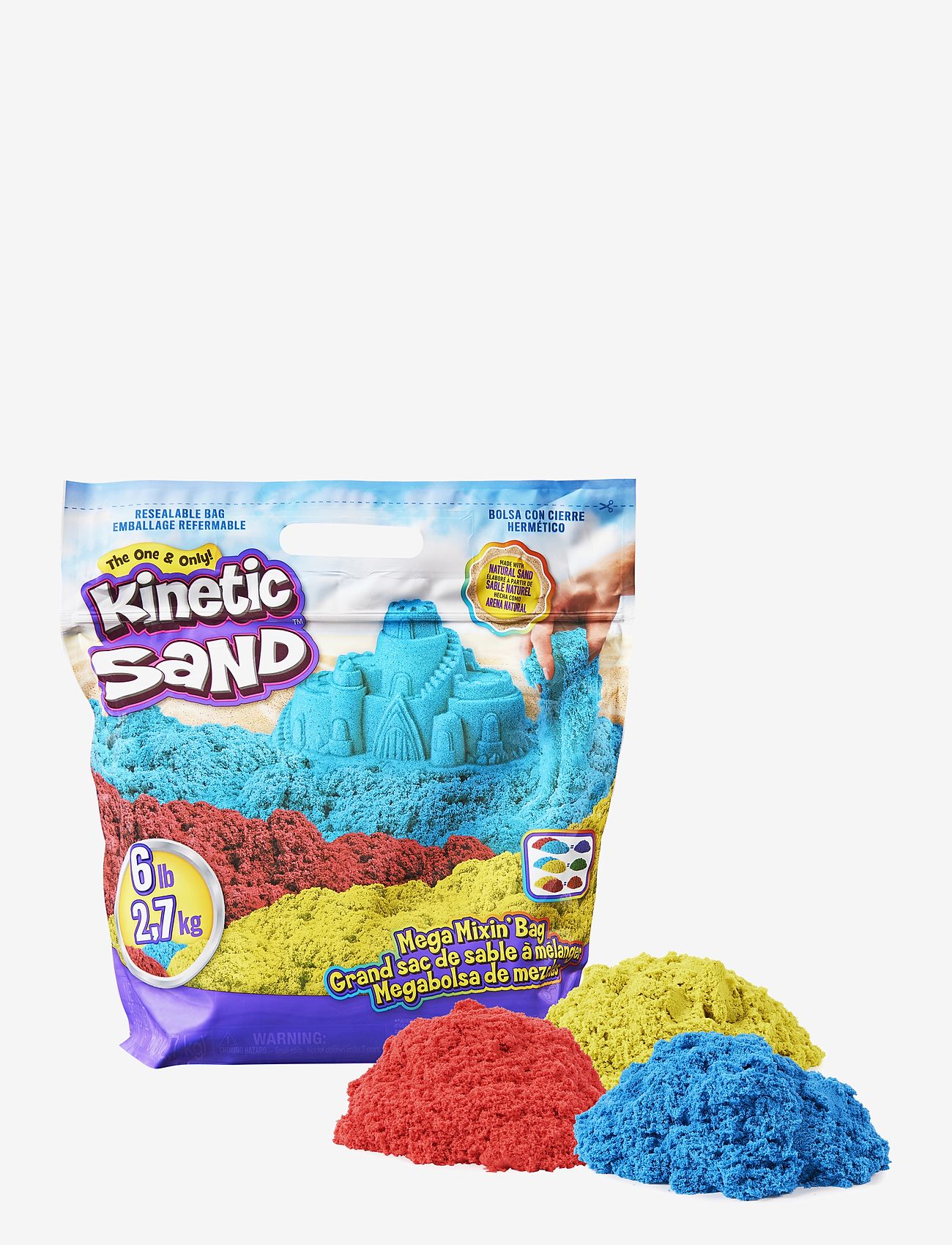 Kinetic Sand - Kinetic Sand Primary Colour Bag - 2,7kg - muovailuvahat - multi - 1