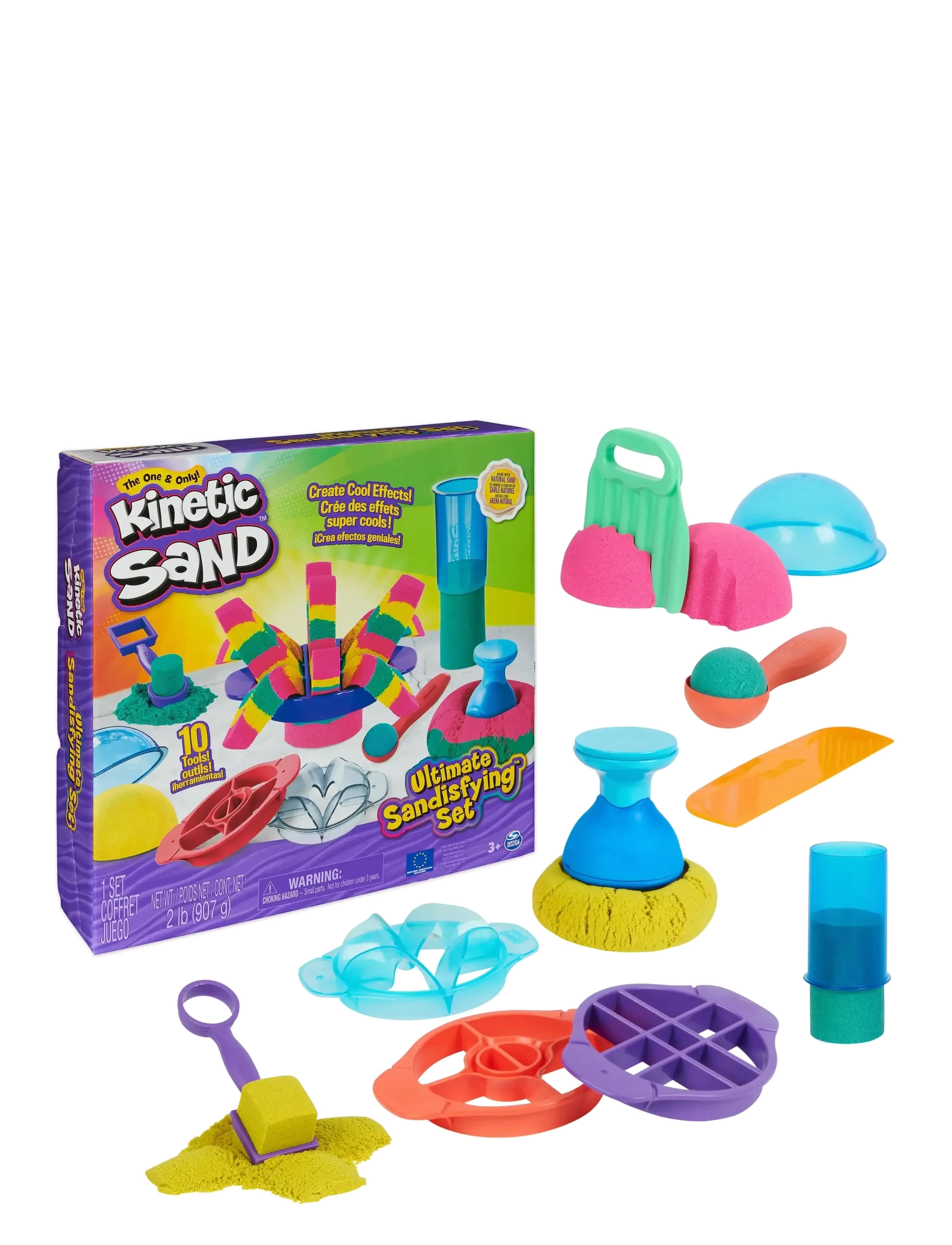 Kinetic Sand Ultimate Sandisfying Set, Børn, Sand Legetøj, Multi/mønstret, Str: ONE SIZE