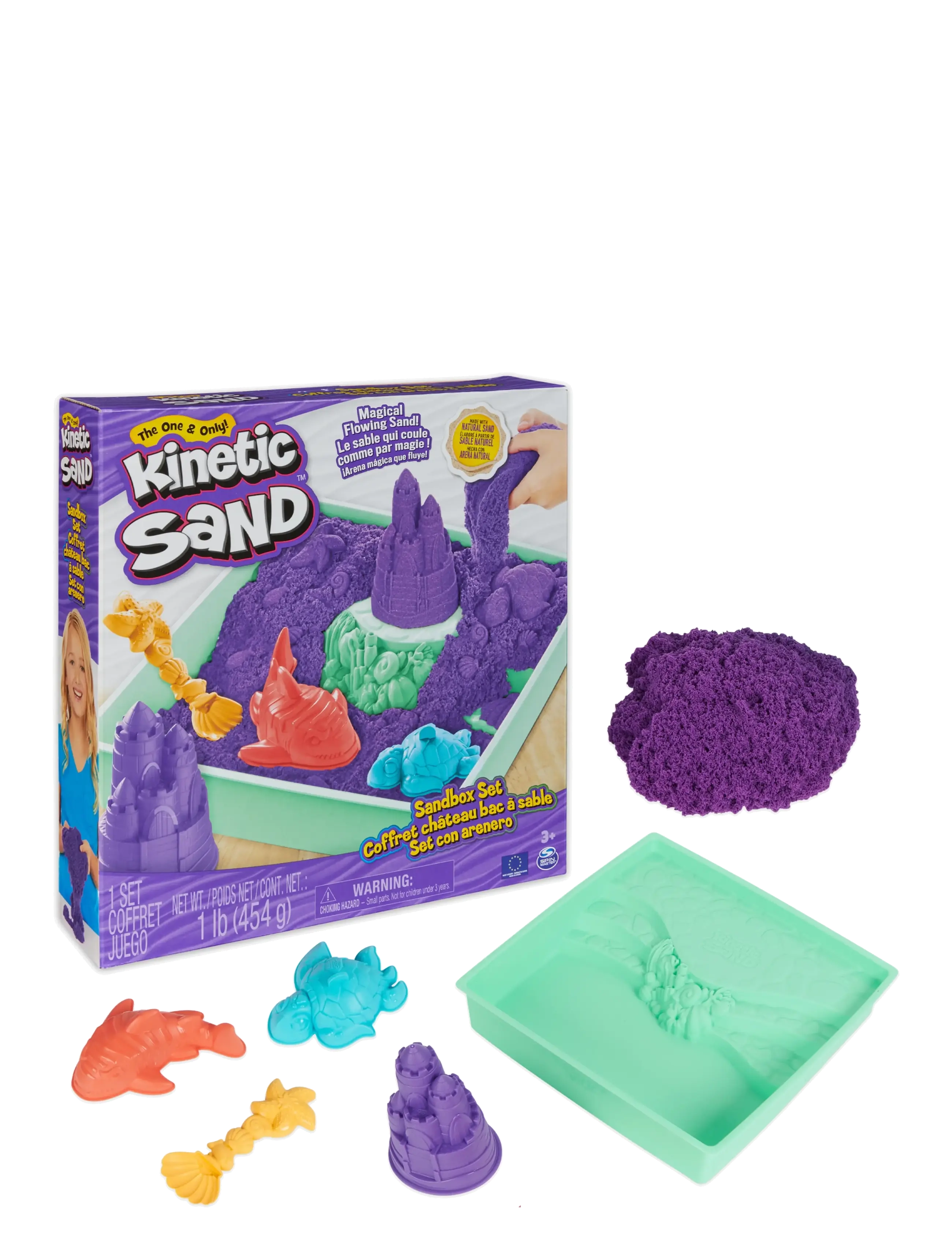 Kinetic Sand Kinetic Sand Sandbox Set - Purple - Hobbyartikler - MULTI / multi