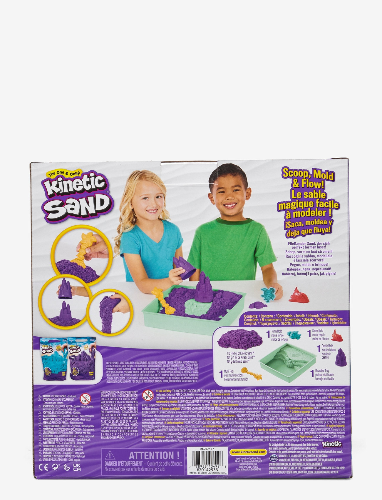 Kinetic Sand - Kinetic Sand Sandbox Set - Purple - leklera - multi - 2