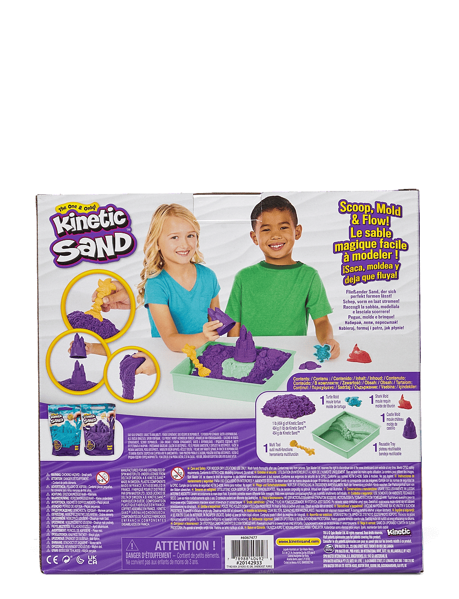 Kinetic Sand - Kinetic Sand Sandbox Set - Purple - leir - multi - 2