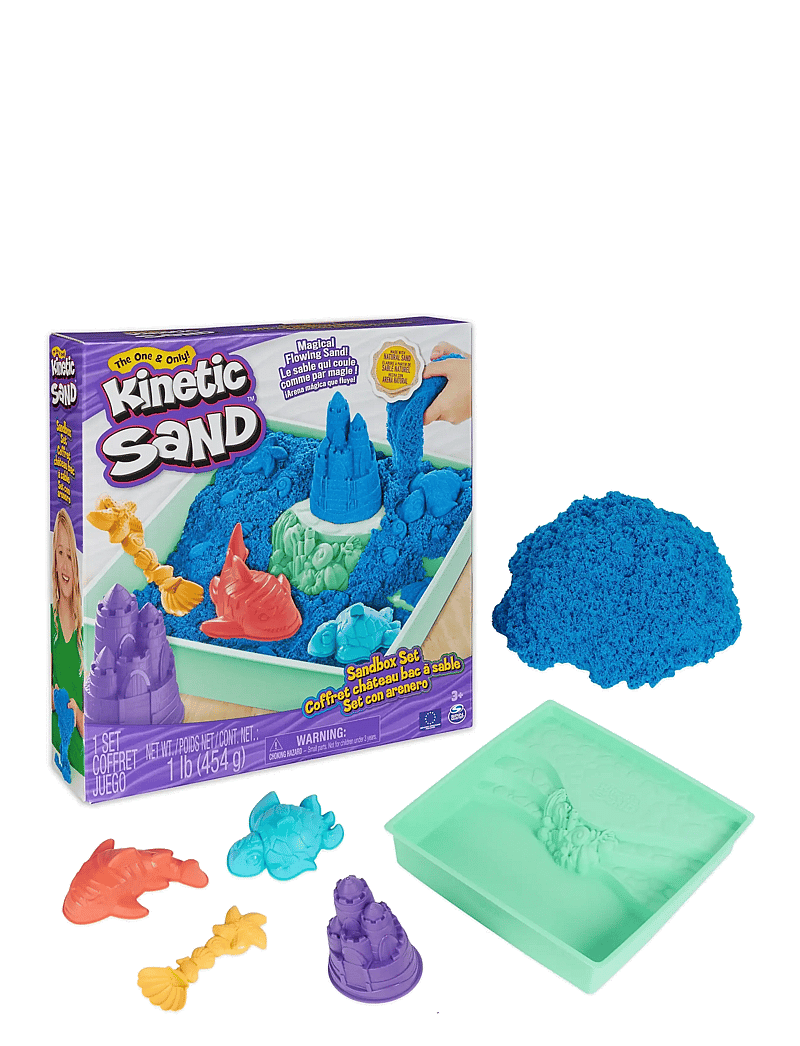 Kinetic Sand - Kinetic Sand Sandbox Set - Blue - leir - multi - 2