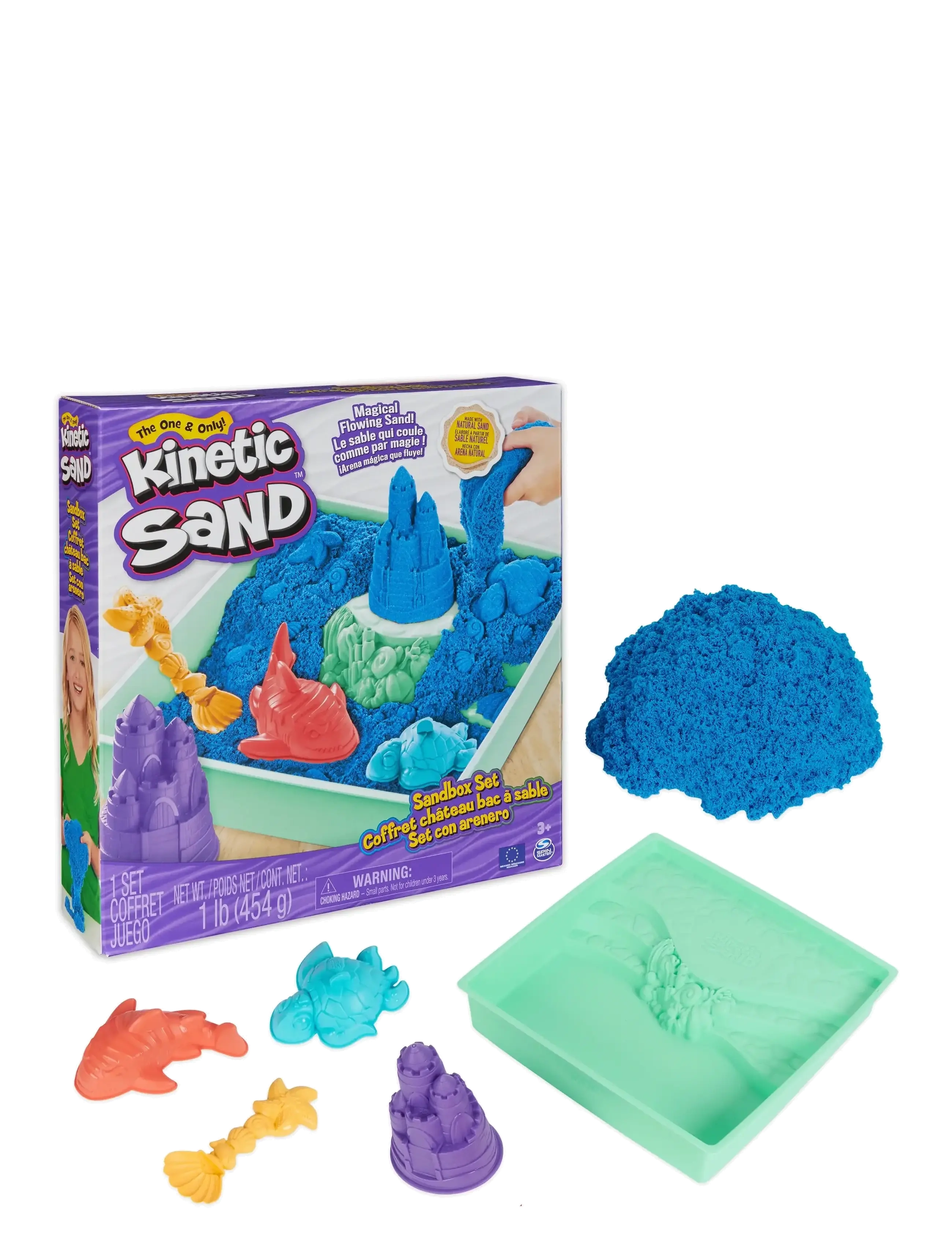 Kinetic Sand - Kinetic Sand Sandbox Set - Blue - modelleringsleire - multi - 2