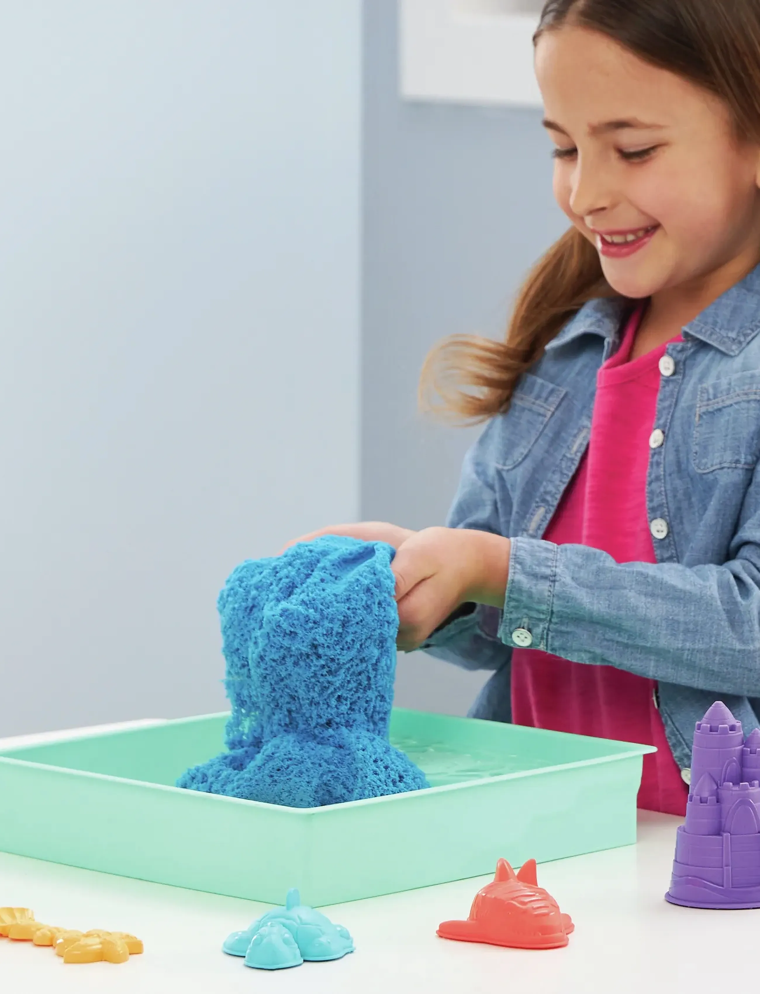Kinetic Sand Sandbox Set Blue, Børn, Craft Sæt, Multi/mønstret, Str: ONE SIZE